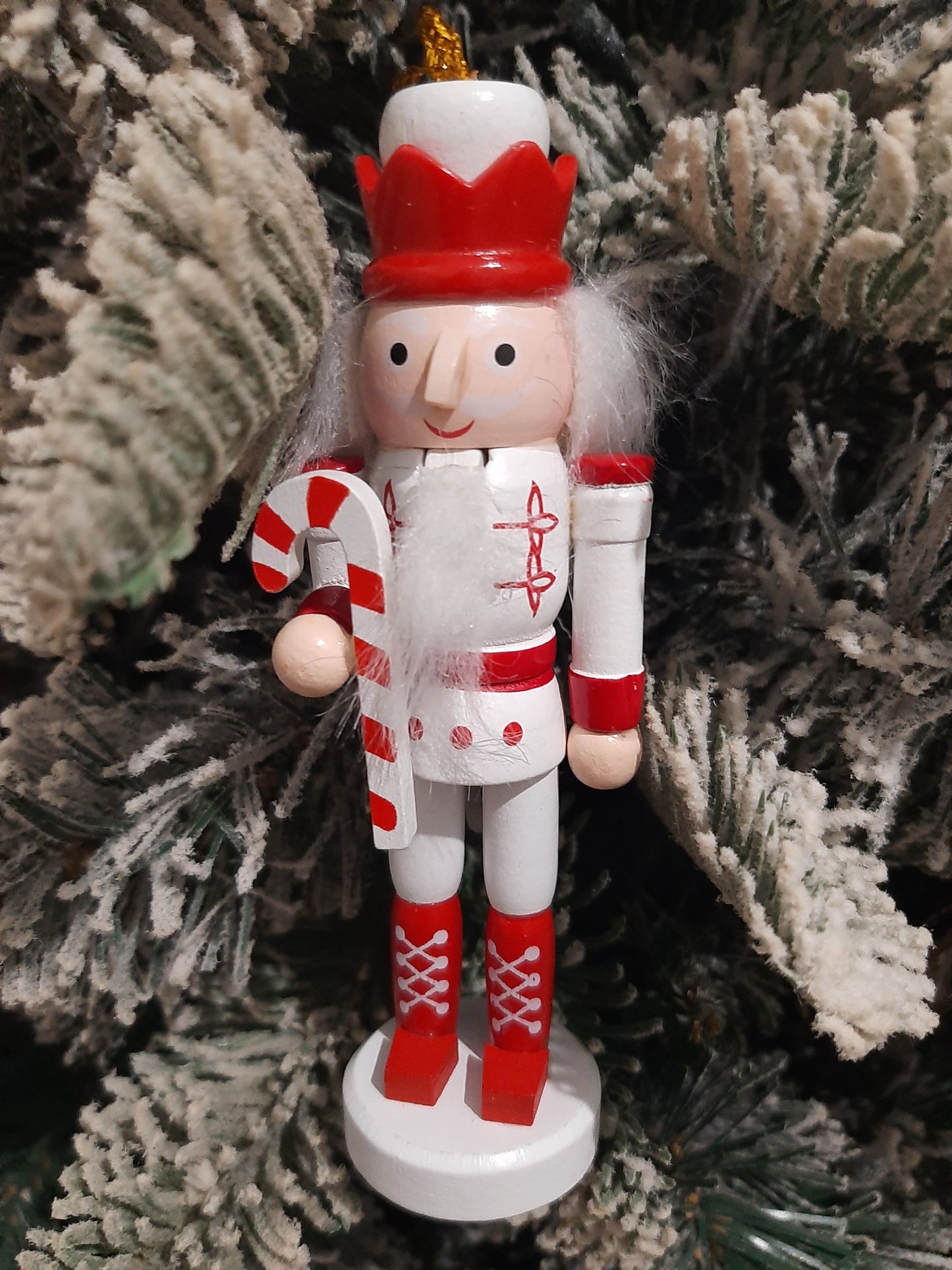 Christmas Nutcracker Ornament - Red and White