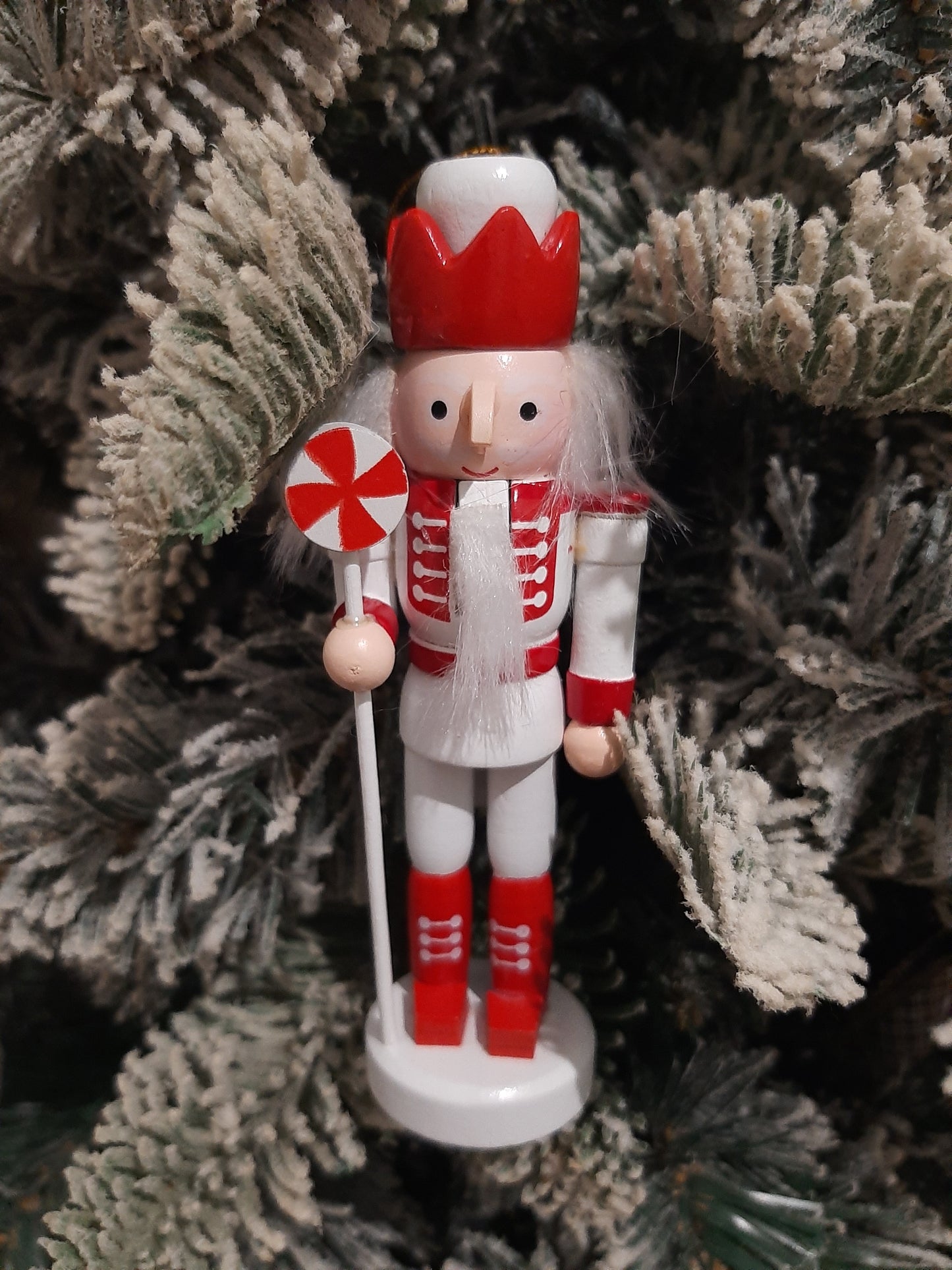 Christmas Nutcracker Ornament - Red and White