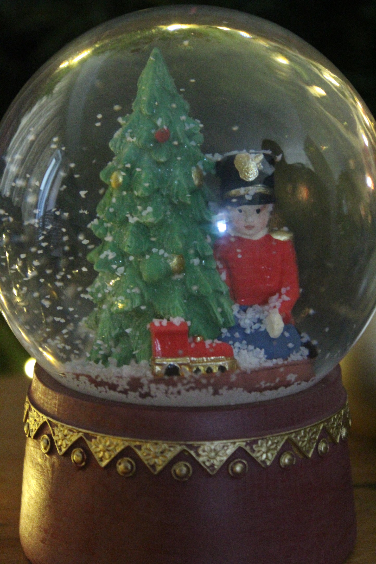 Christmas Snow Globe - Drummer boys and Christmas Tree