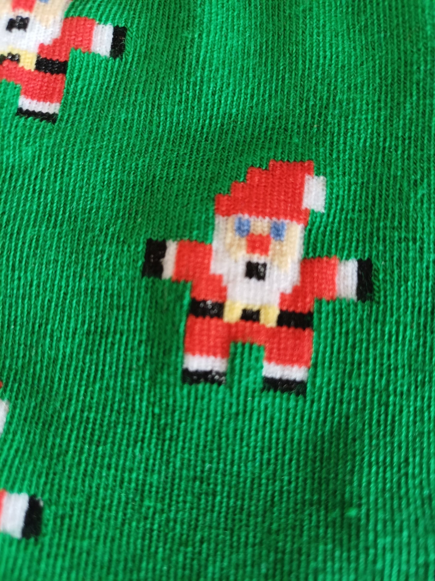 Christmas Socks - Green Lego Santas (35 - 39)