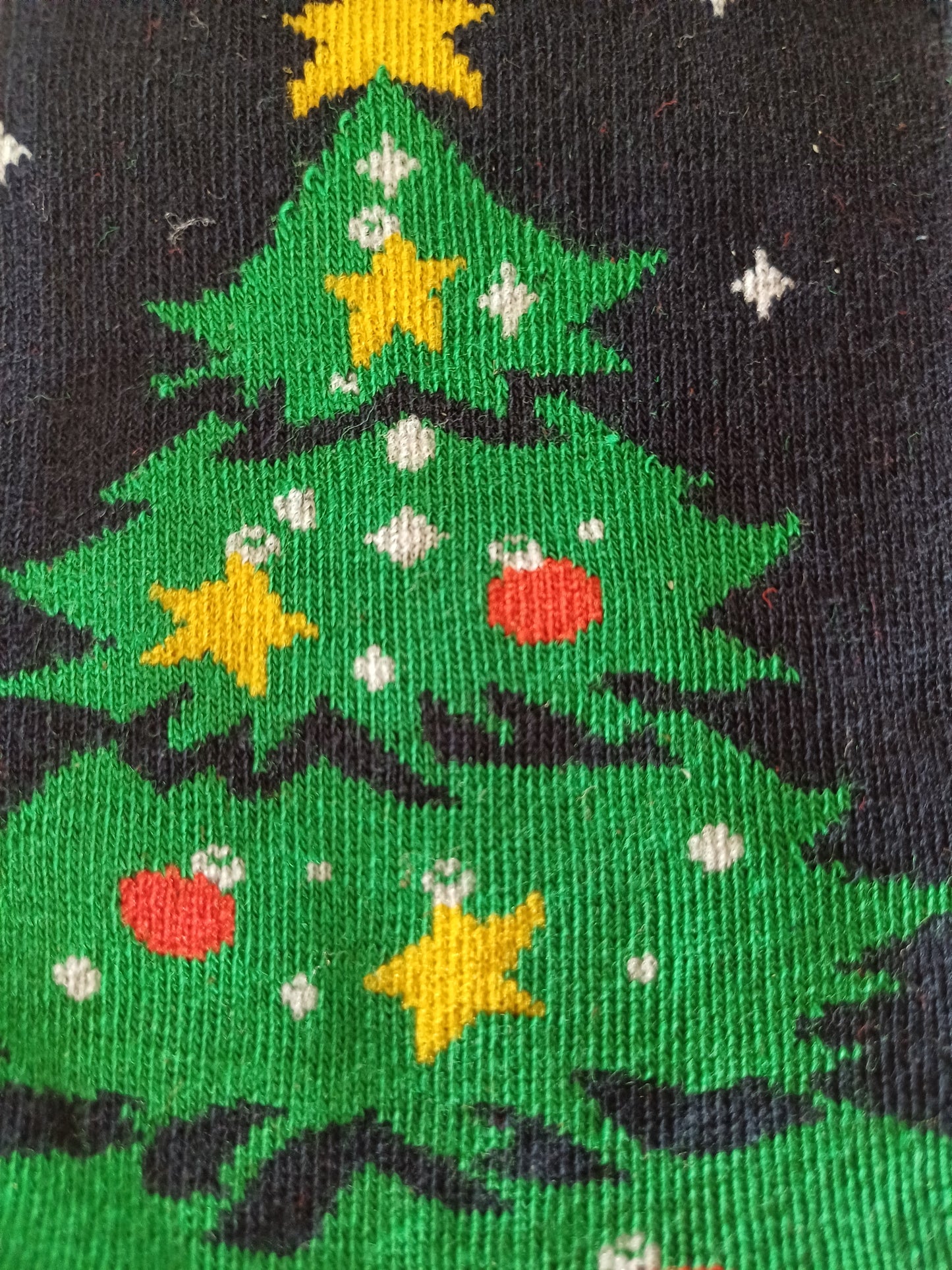Christmas Socks - Blue Green Christmas tree (35 - 39)