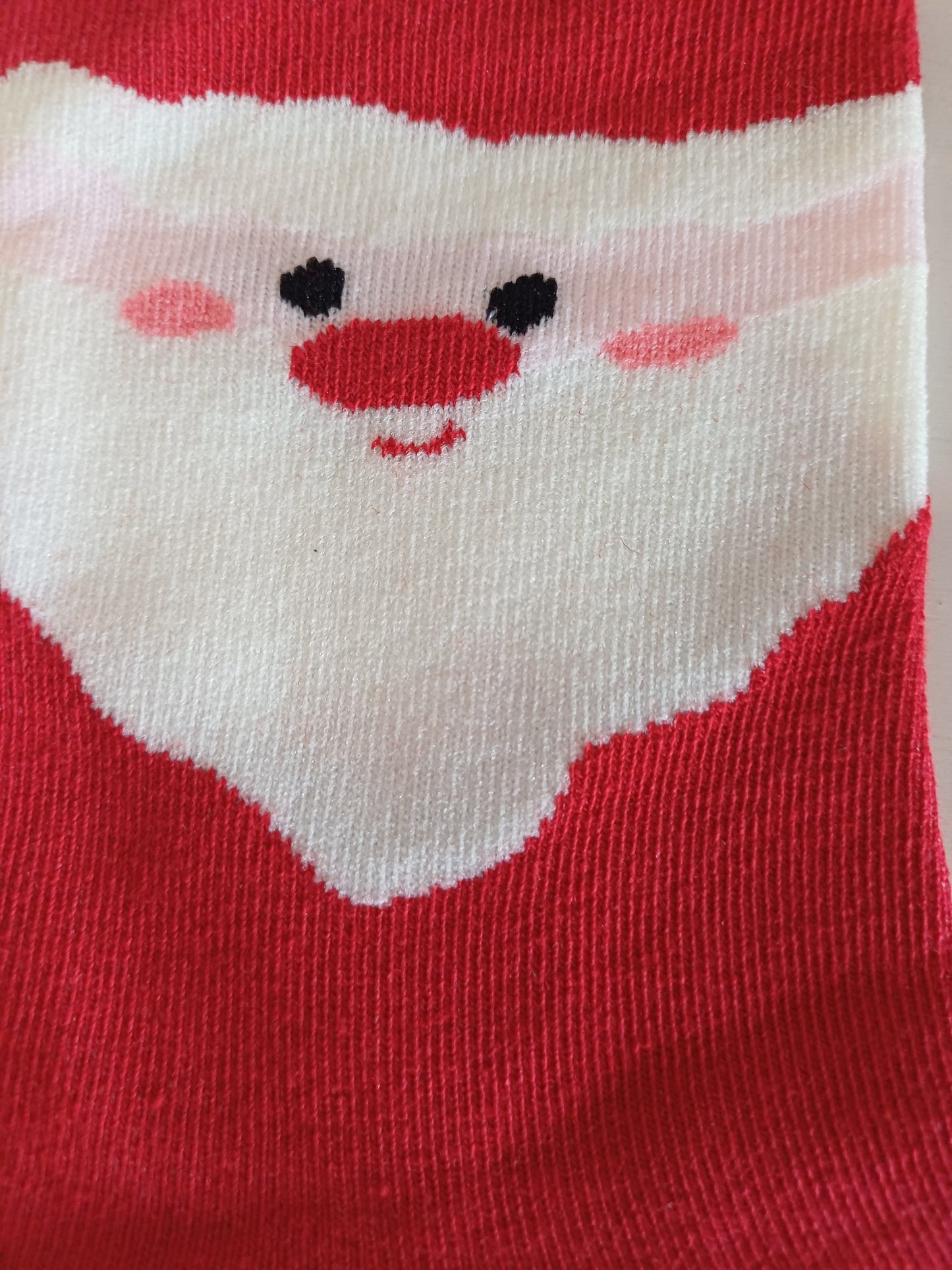 Christmas Socks - Red santa face and buckle(35 - 39)