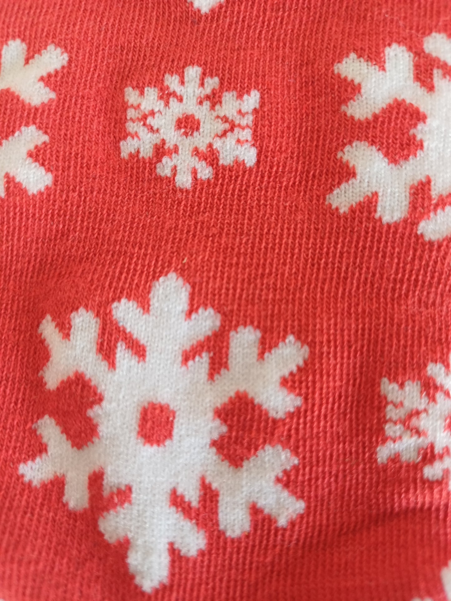 Christmas Socks - Red with white Snowflakes (35 - 39)