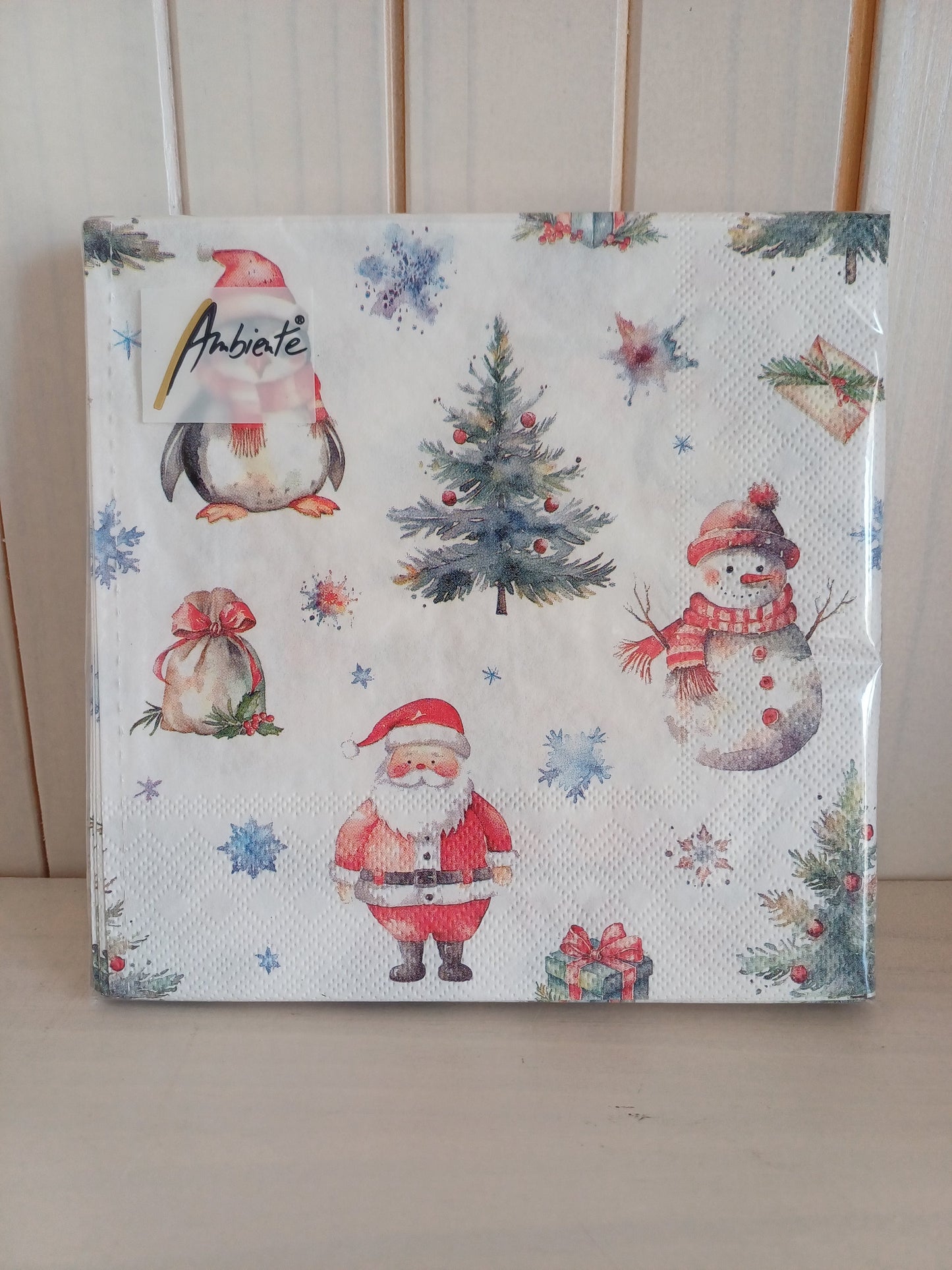 Christmas Serviettes - Snowman & Santa
