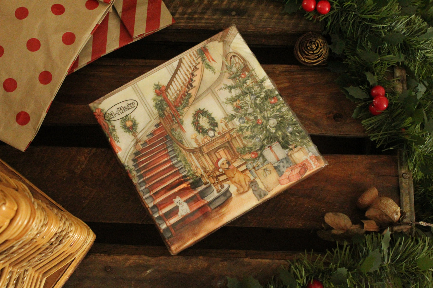 Christmas Serviettes - Doggy Merry