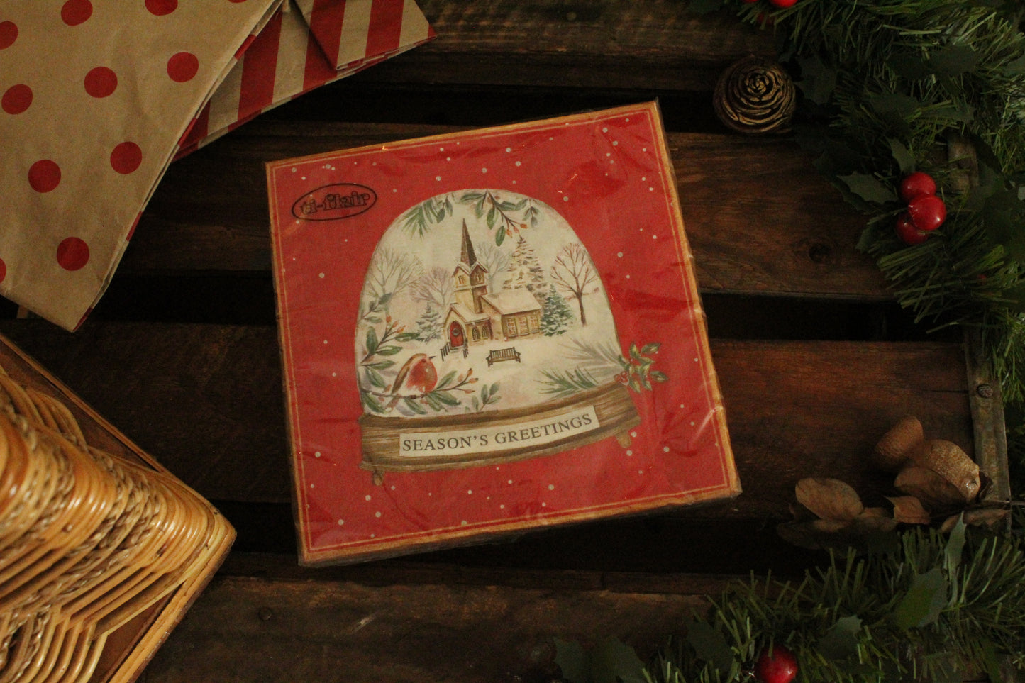 Christmas Serviettes - Season Greetings