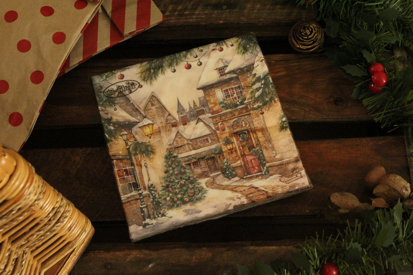Christmas Serviettes - Christmas Town