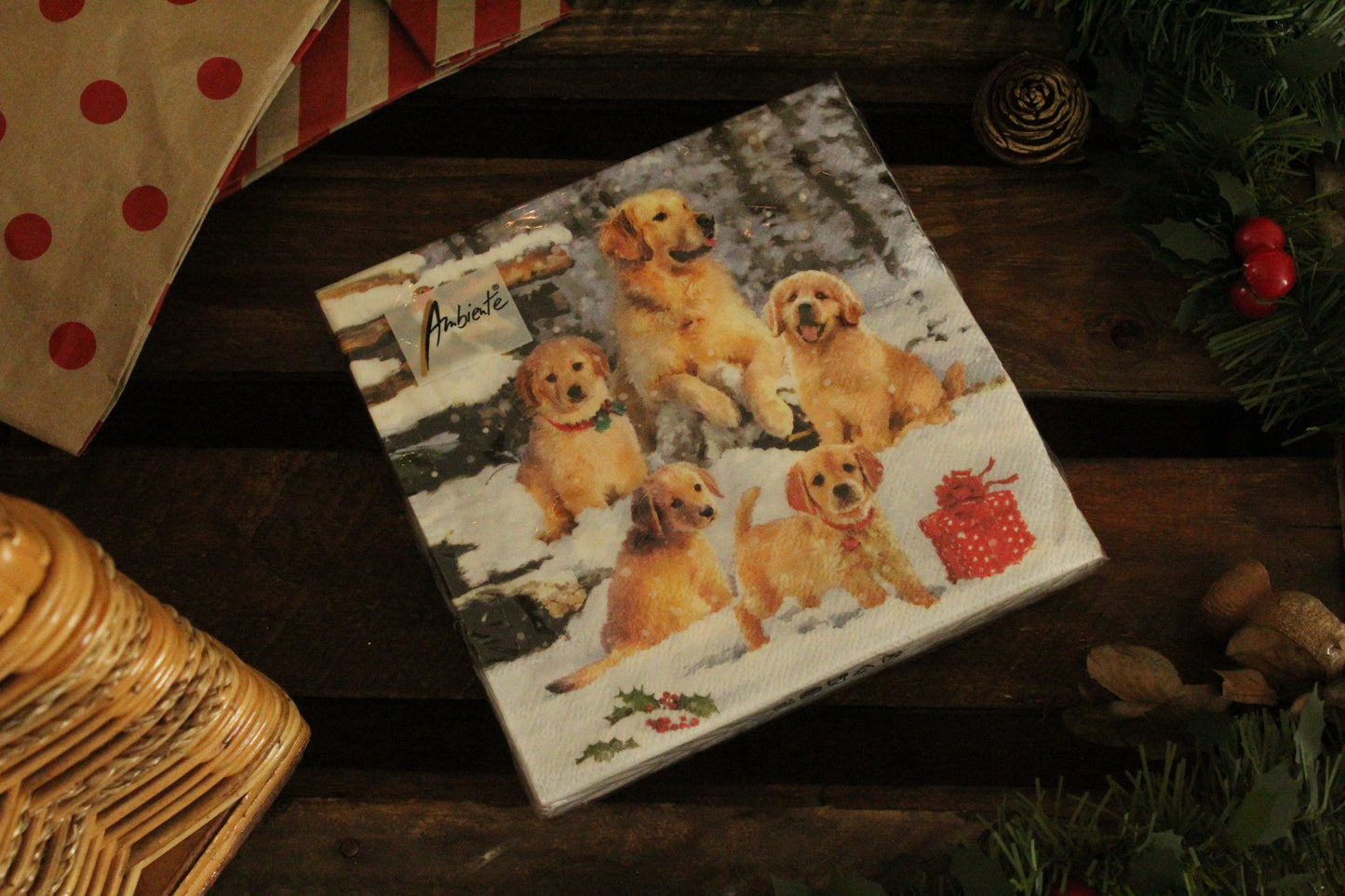 Christmas Serviettes - Labrador Dog