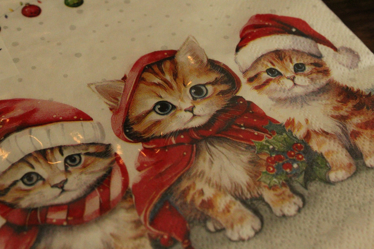 Christmas Serviettes - Kittens