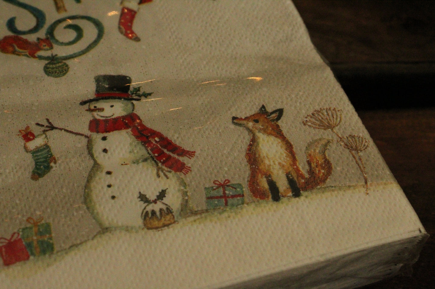 Christmas Serviettes - Merry Christmas Fox