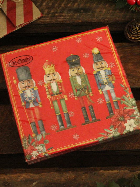 Christmas Serviettes - Nutcracker Red