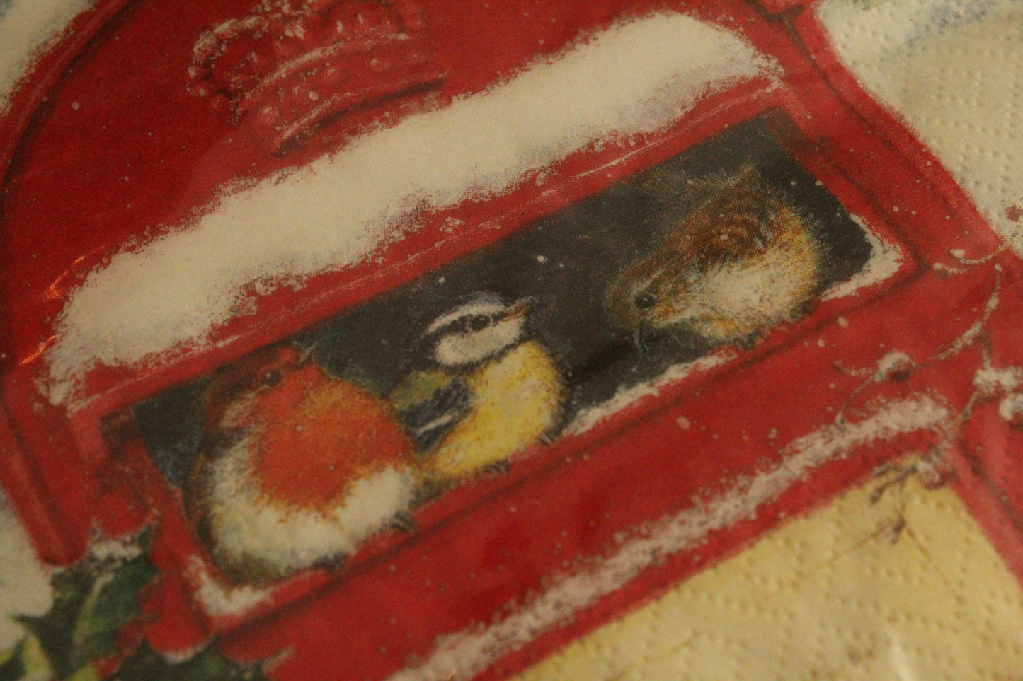 Christmas Serviettes - Red Post box