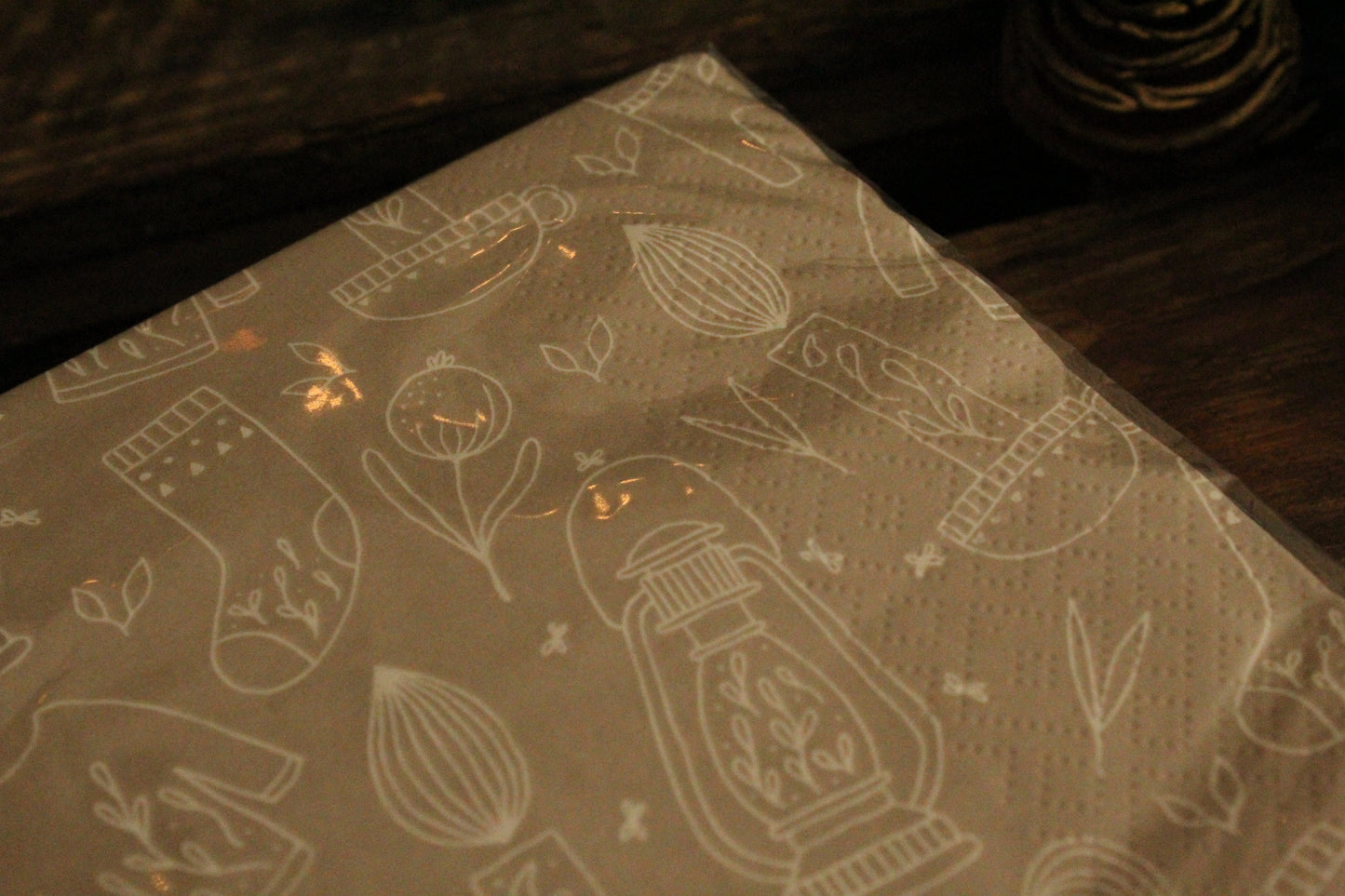 Christmas Serviettes - Natural with Nordic Pattern