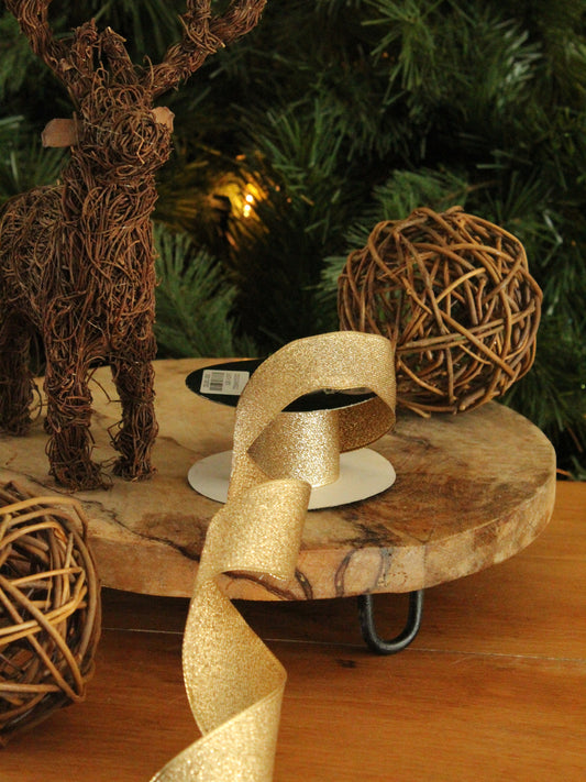 Christmas Ribbon - Shimmer Gold