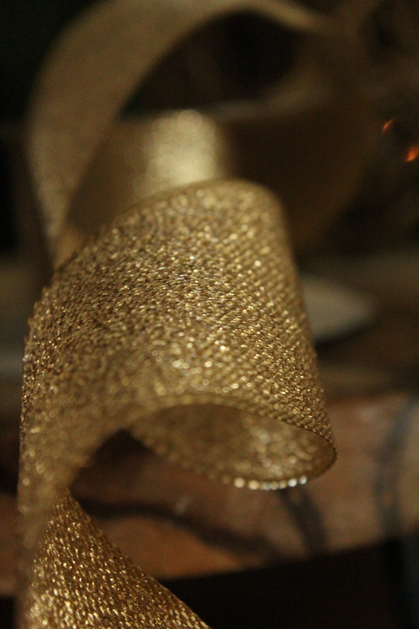 Christmas Ribbon - Shimmer Gold