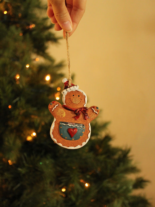 Christmas Ornament - Gingerbread men blue and red