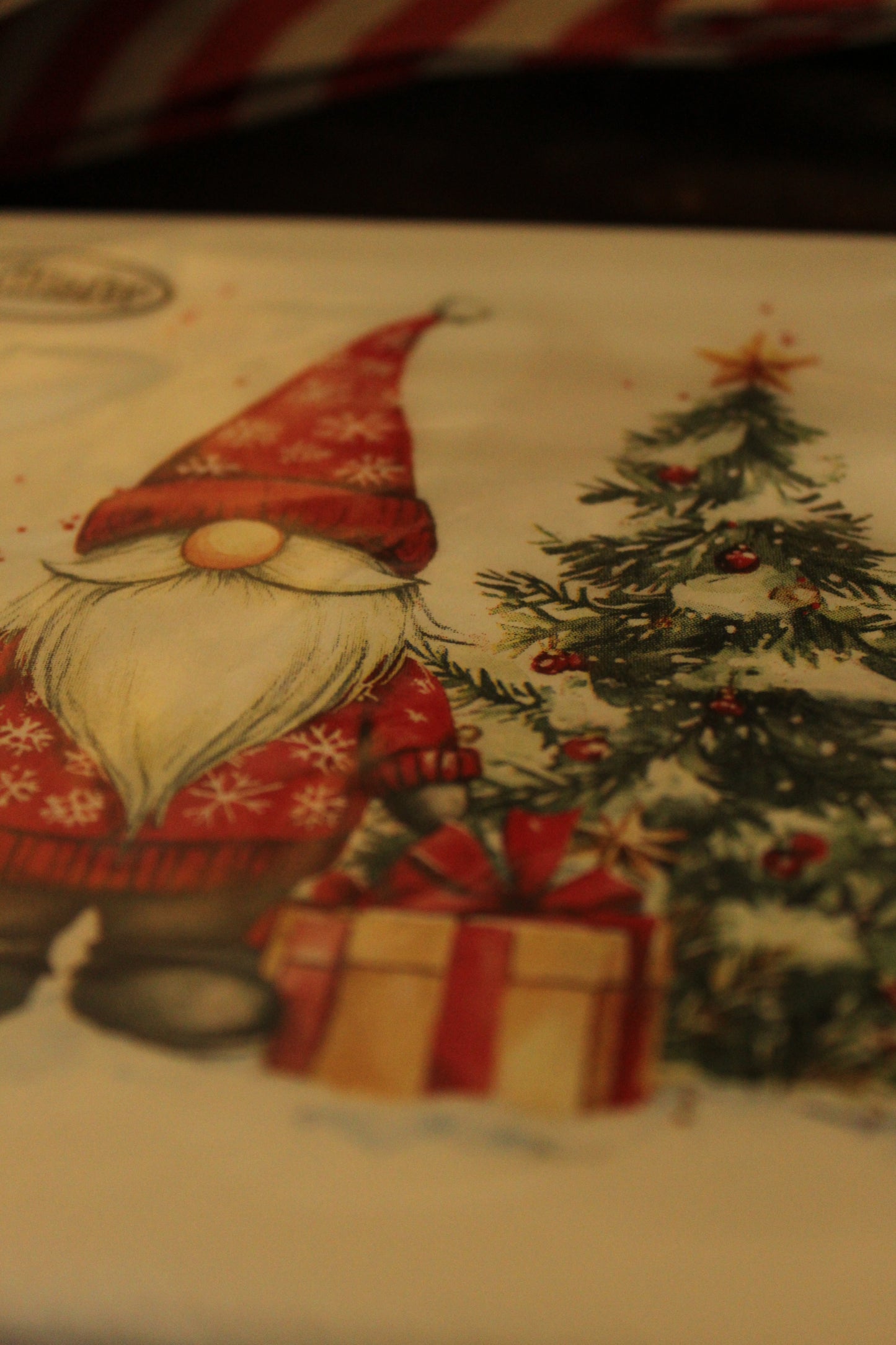 Christmas Serviettes - Gnome White