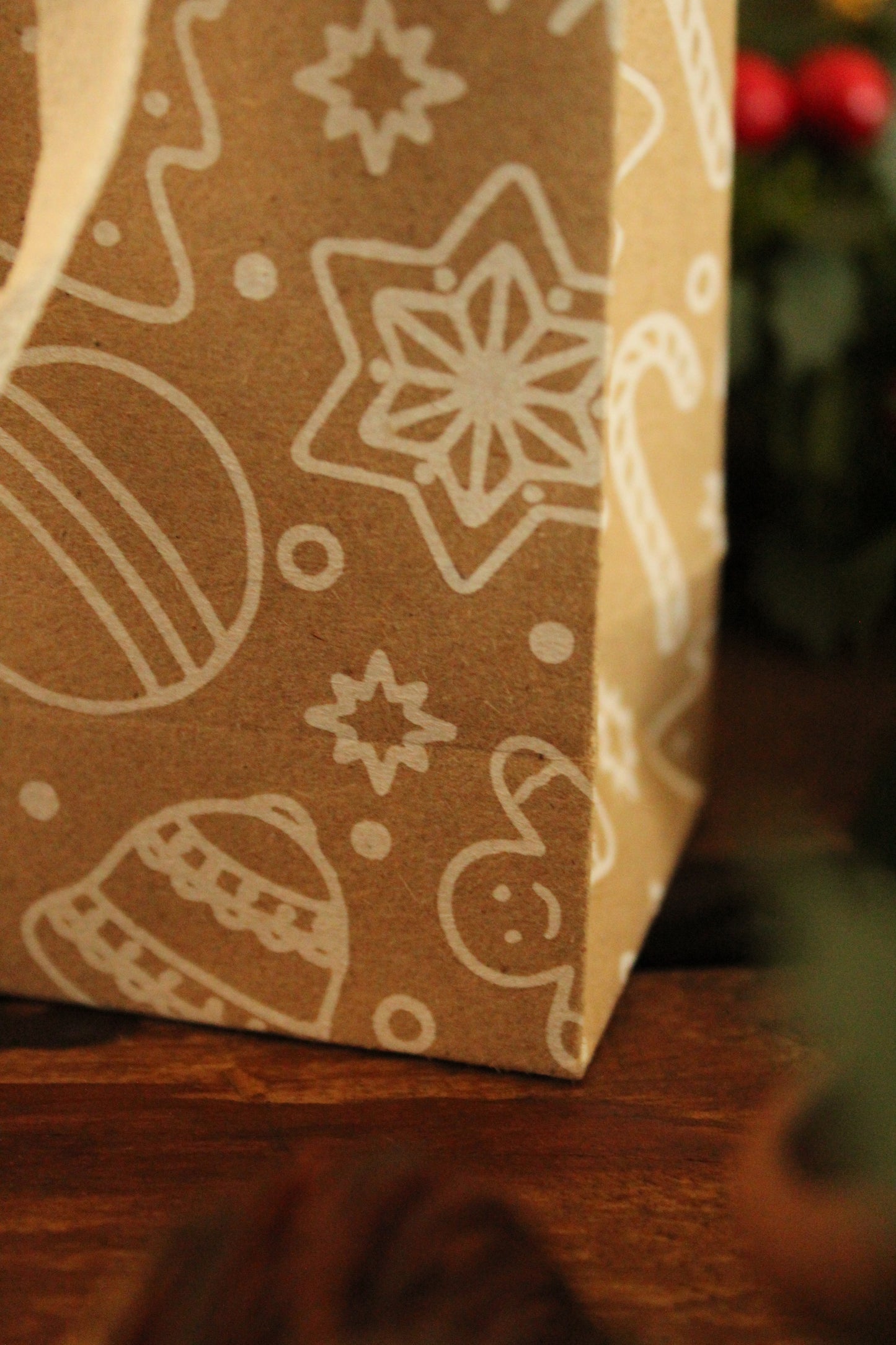 Christmas Wrapping Gingerbread gift bag