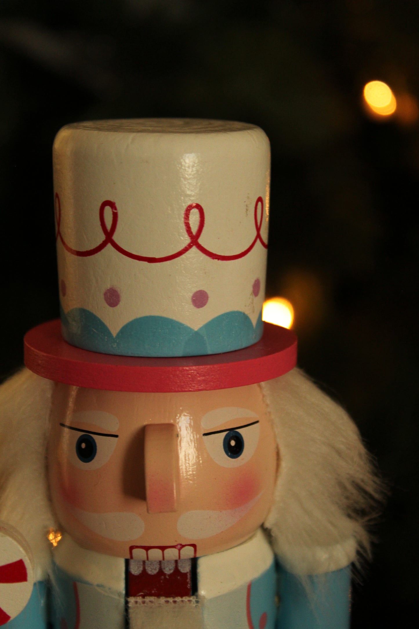 Christmas Nutcracker - Pastel Purple Stripes 30cm