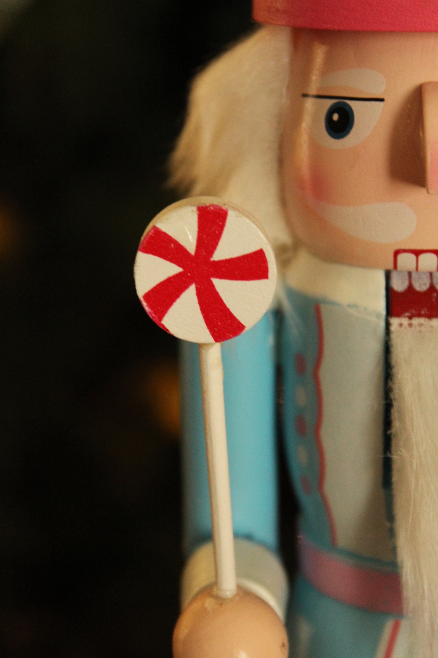Christmas Nutcracker - Pastel Purple Stripes 30cm