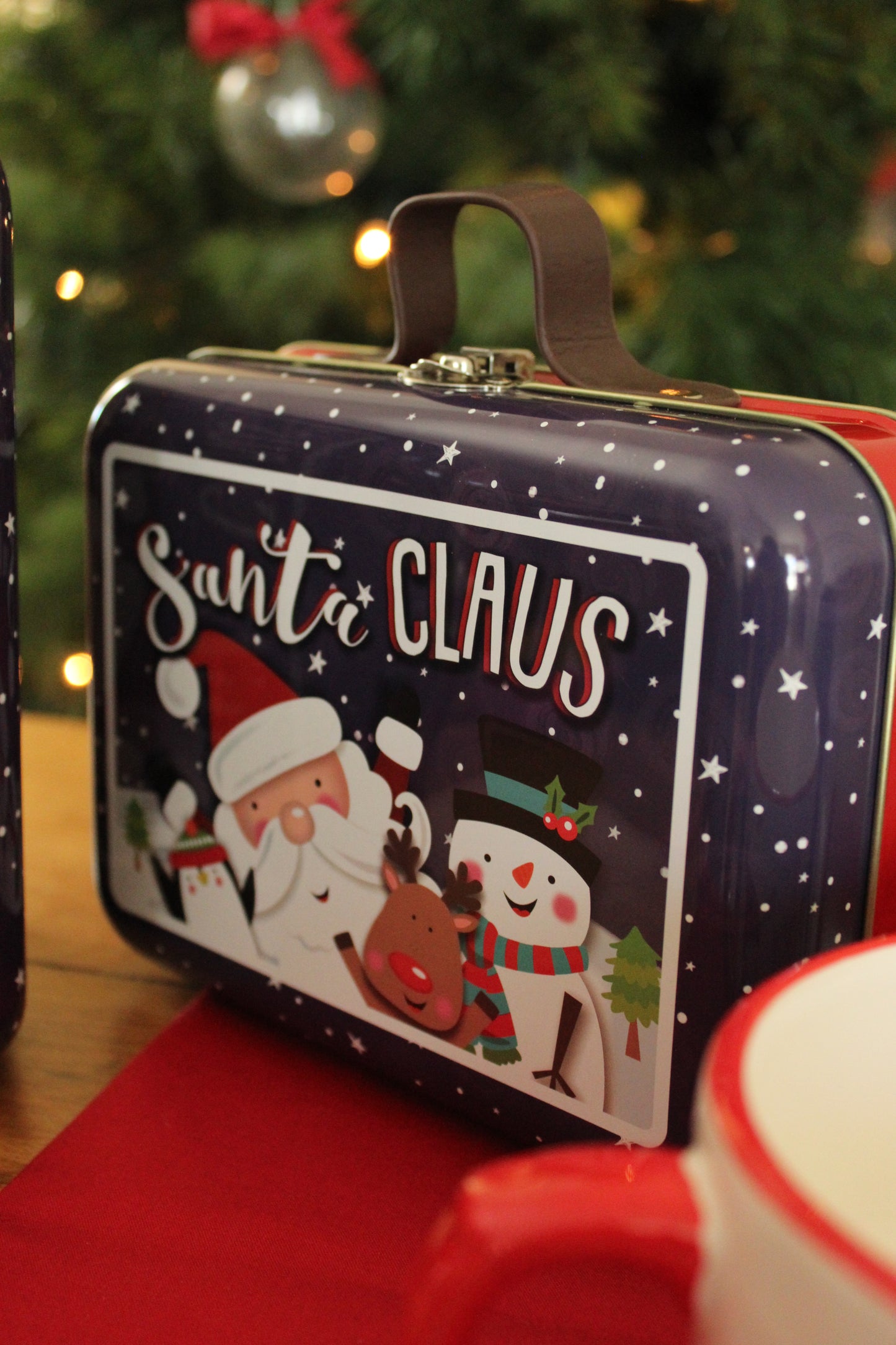 Christmas Tin Suitcase - Santa Clause