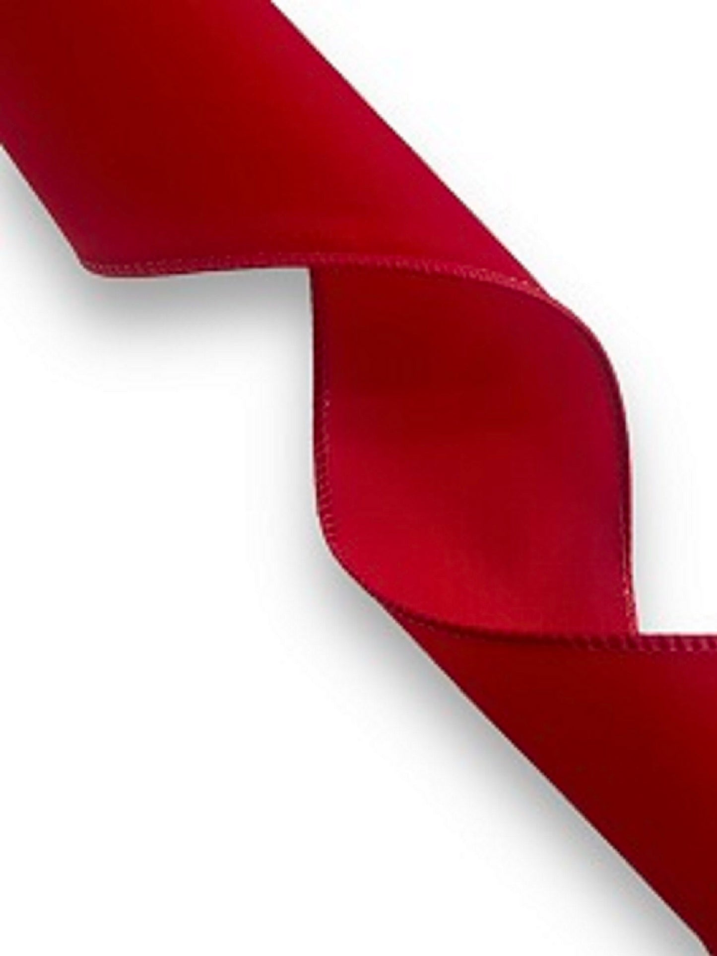 Christmas Ribbon - Suede Red