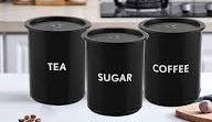 Tupperware Coffee, Tee and Sugar Canister Set