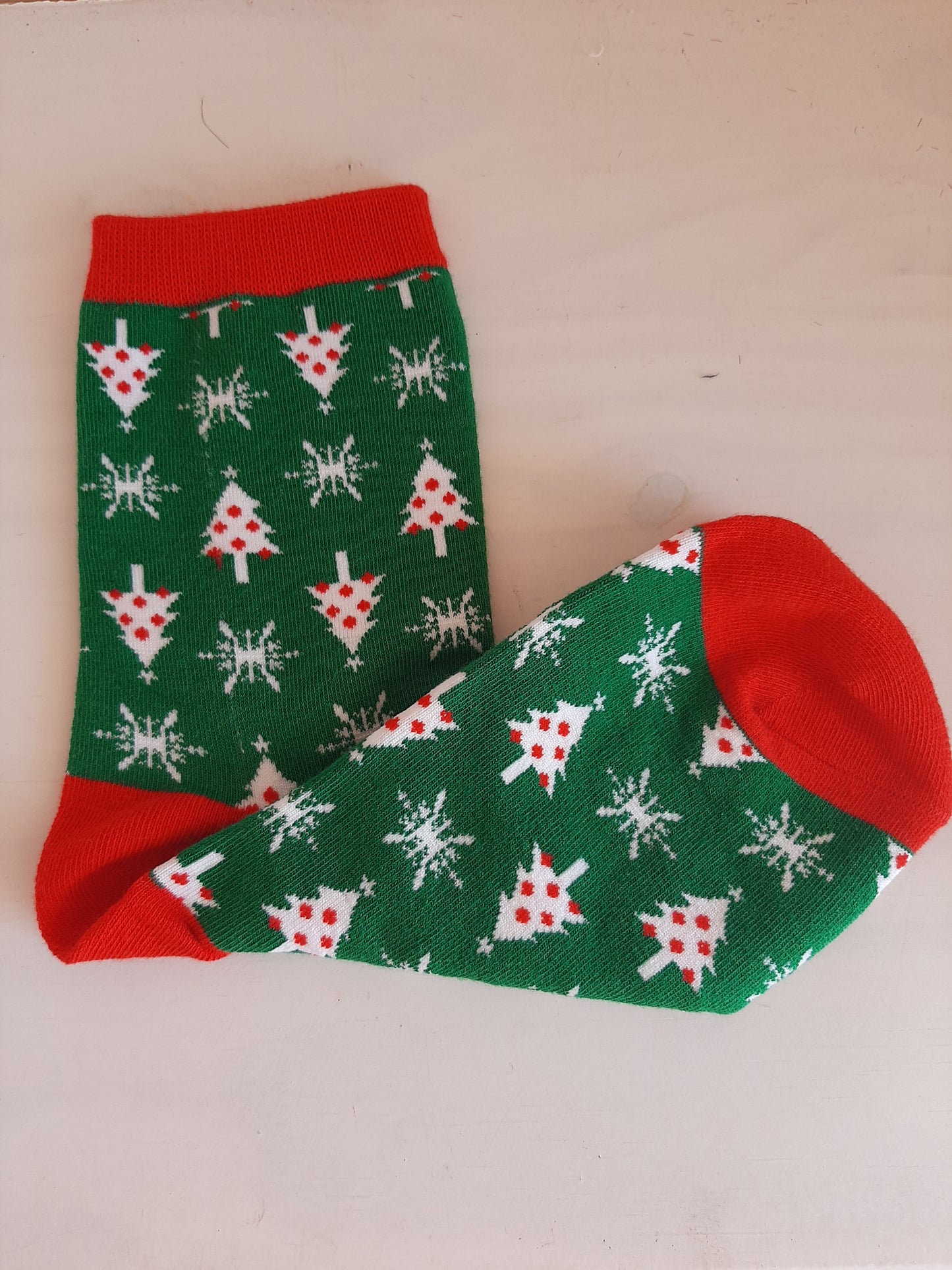 Christmas Socks - Christmas tree Green (31 - 35)