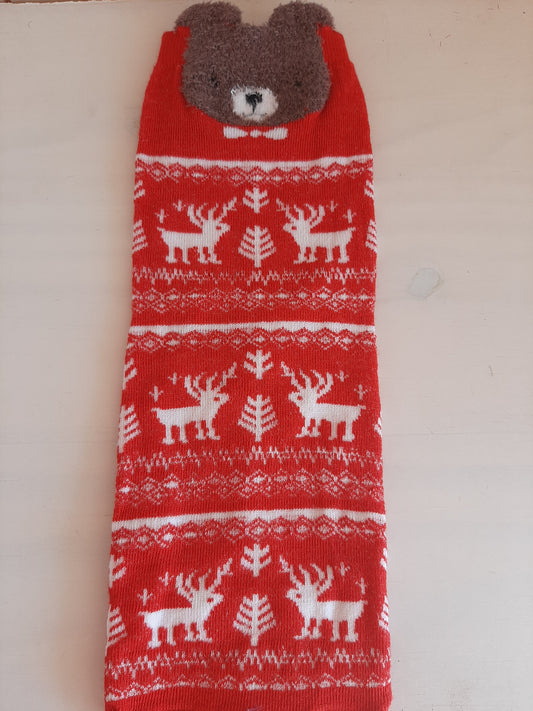 Christmas Socks - Bear Red & White (36 - 39)