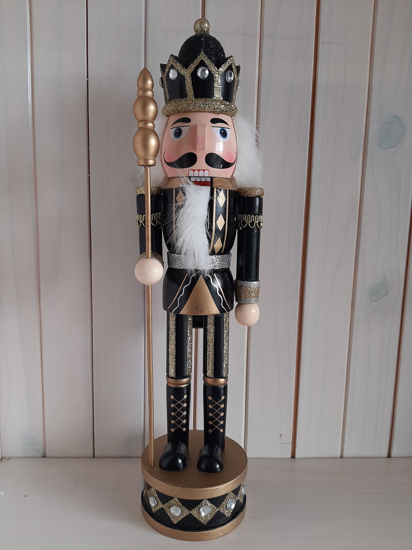 Christmas Nutcracker - Black and Gold 38cm