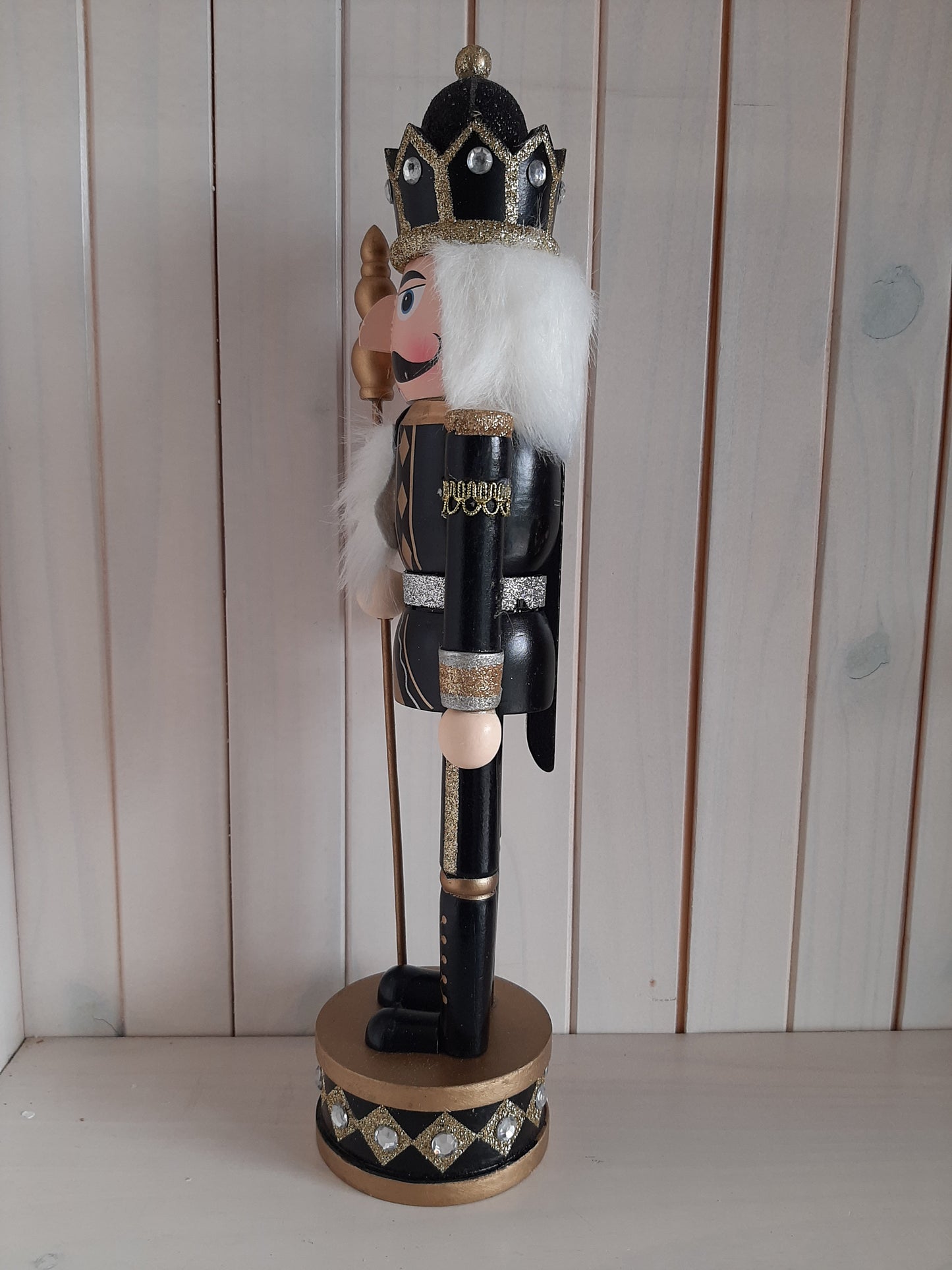 Christmas Nutcracker - Black and Gold 38cm