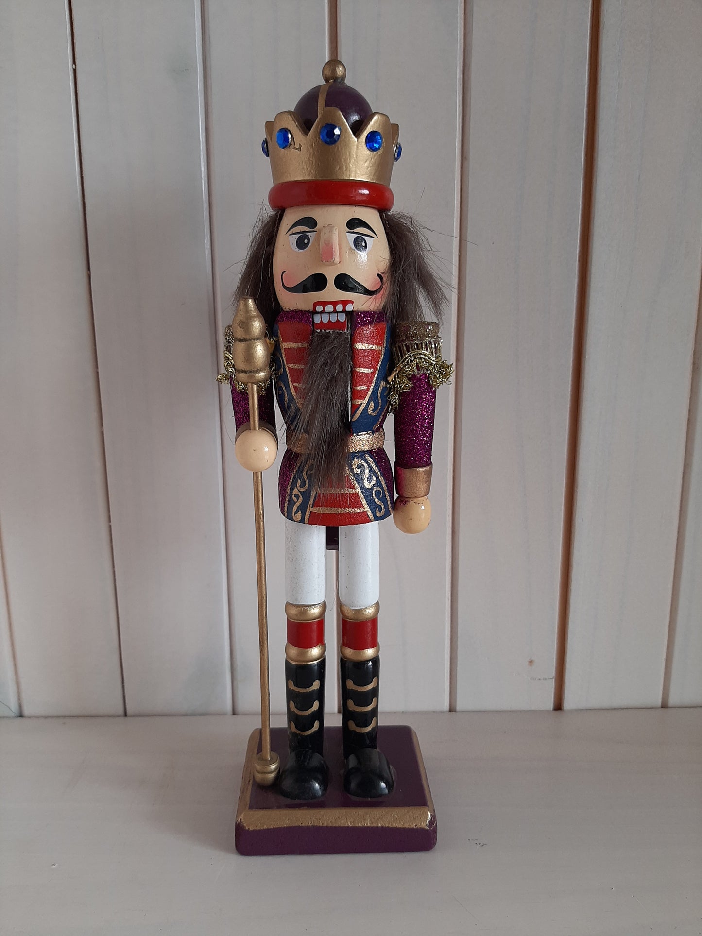 Christmas Nutcracker - King Purple 25cm