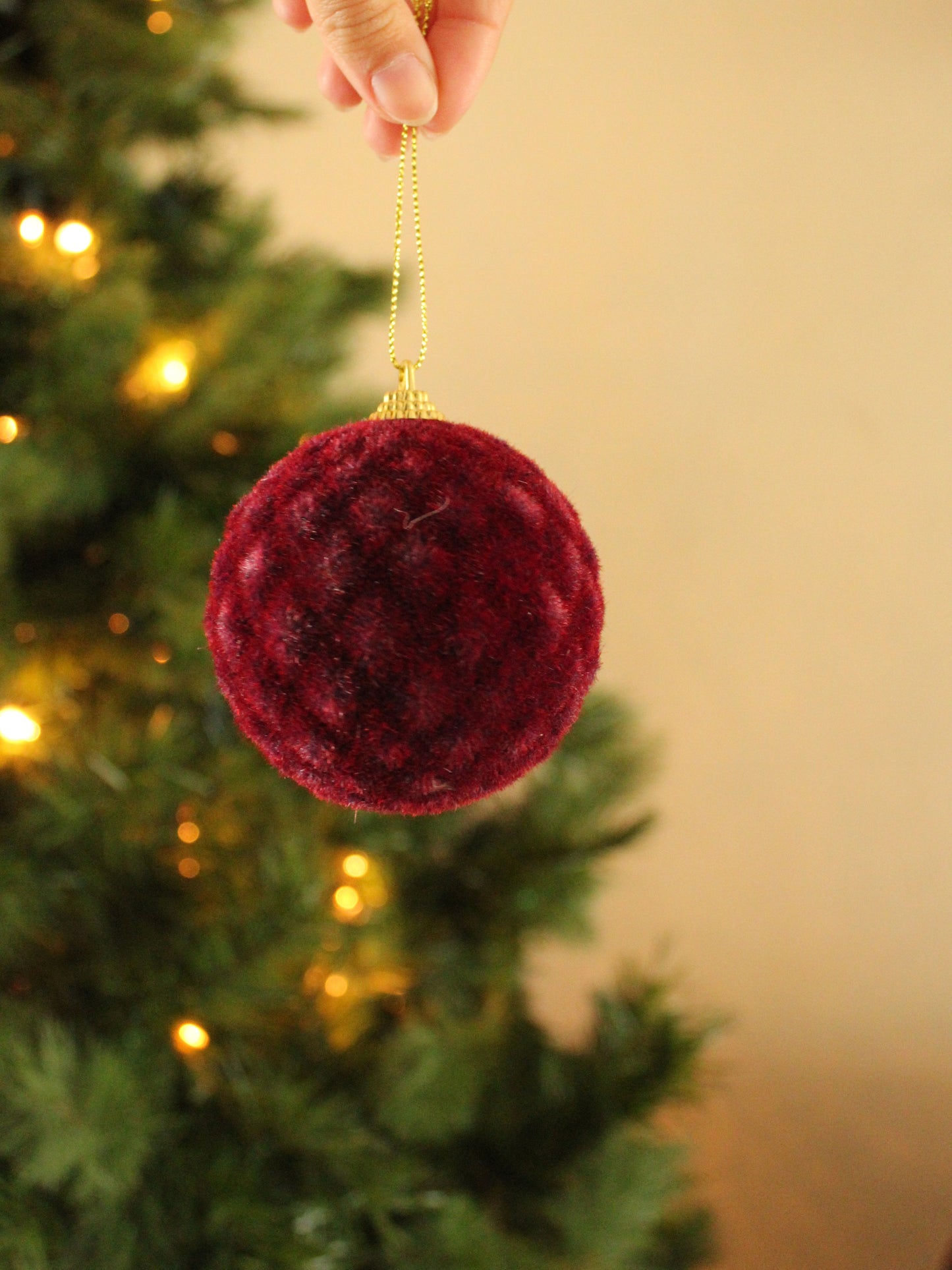 Ornament - Foam Maroon Baubles - Shatterproof