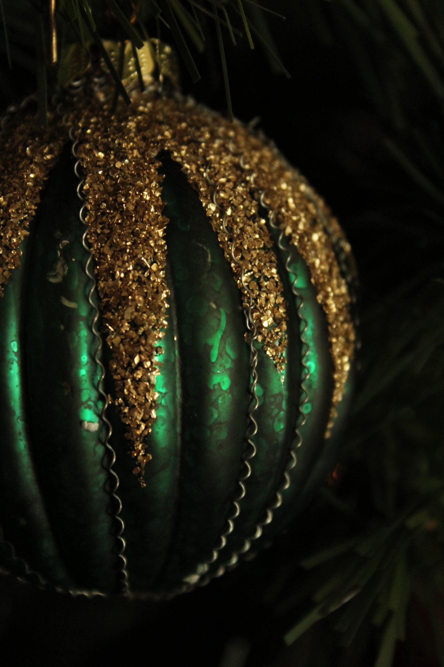 Ornament - Jewel-Tide Glass Glitter Drip Ball