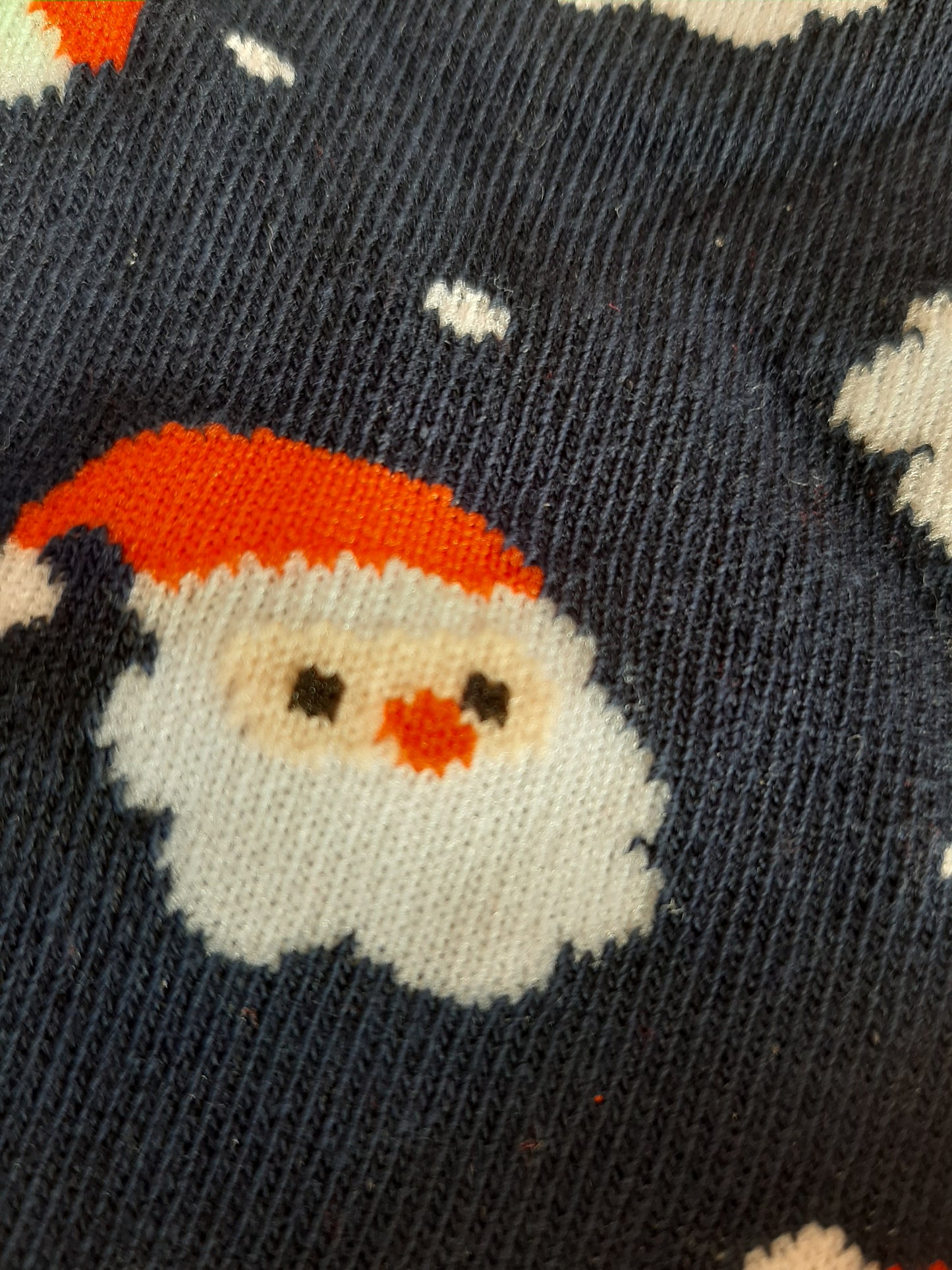 Christmas Socks - Santa on blue