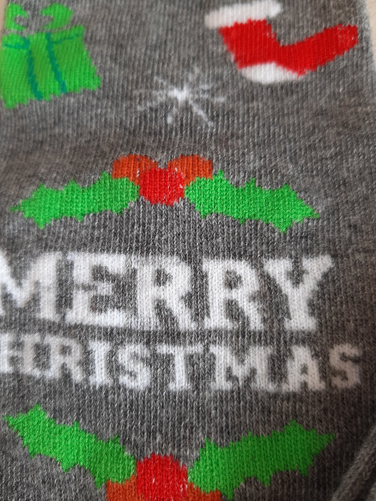 Christmas Socks - Merry Christmas Grey (39-42)