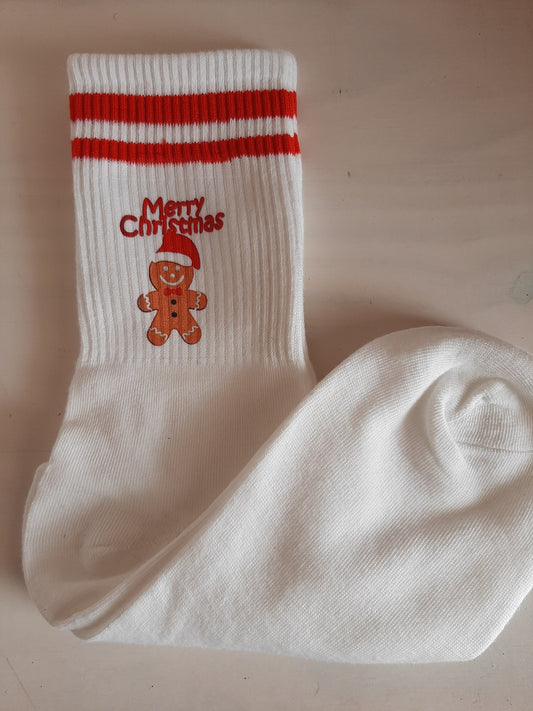 Christmas Socks - Sporty Gingerbread man