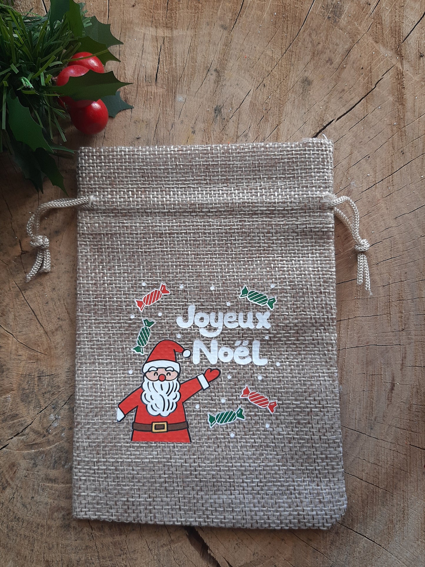 Christmas Wrapping - Hessian gift bag (10 x 15) *Diff Styles