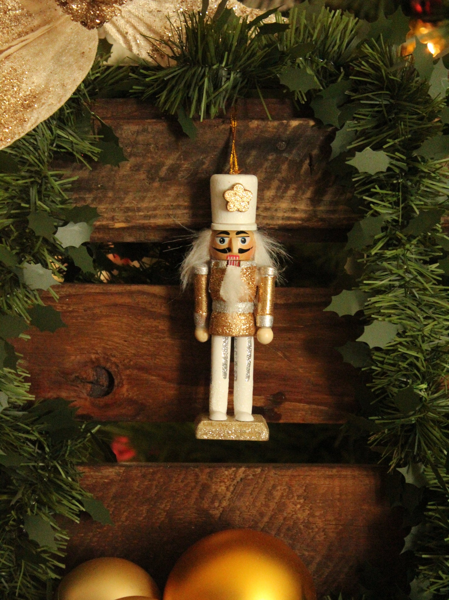 Christmas Nutcracker Ornament - Gold and Silver - Soldier
