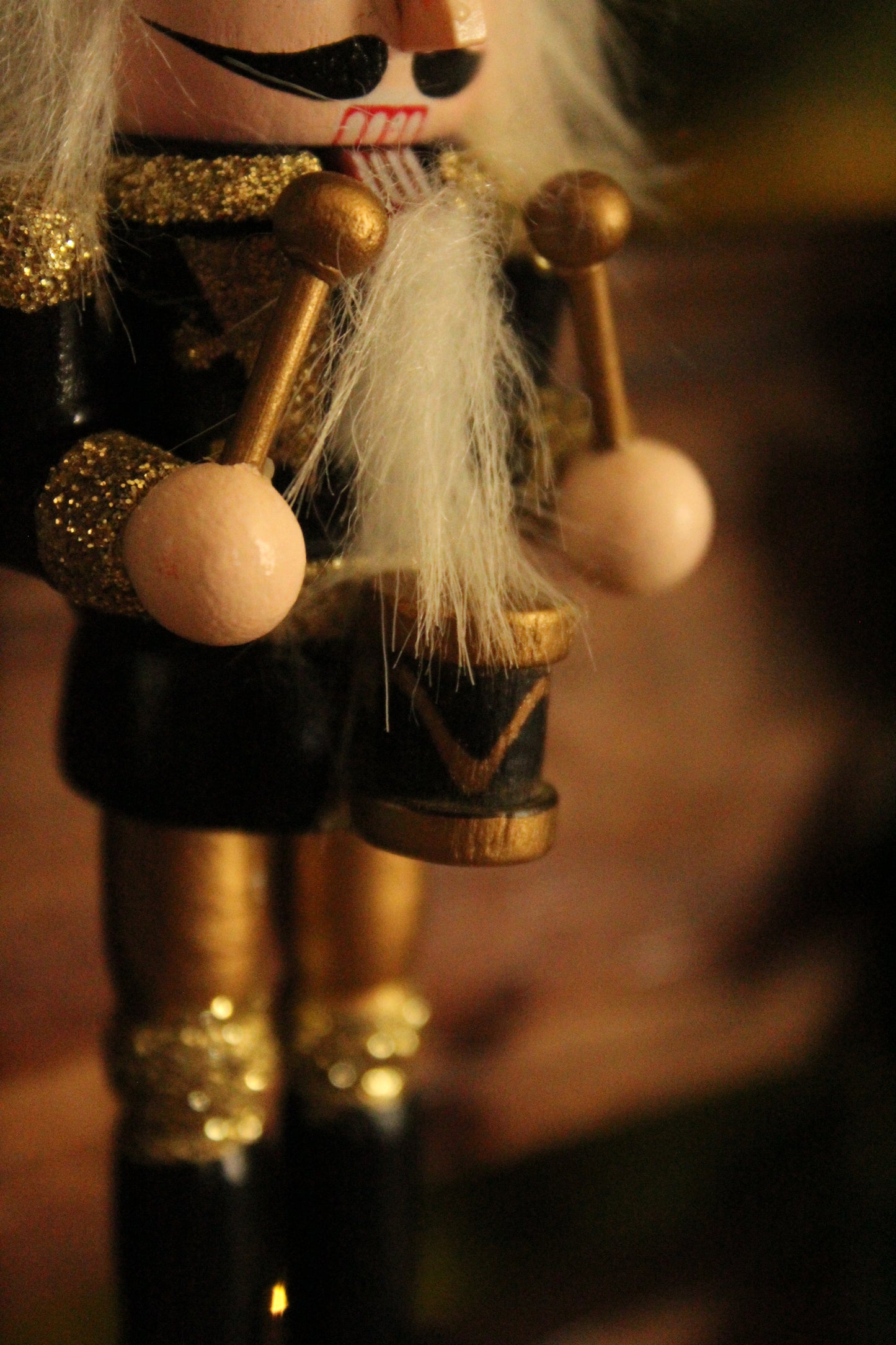 Christmas Nutcracker Ornament - Gold and Black