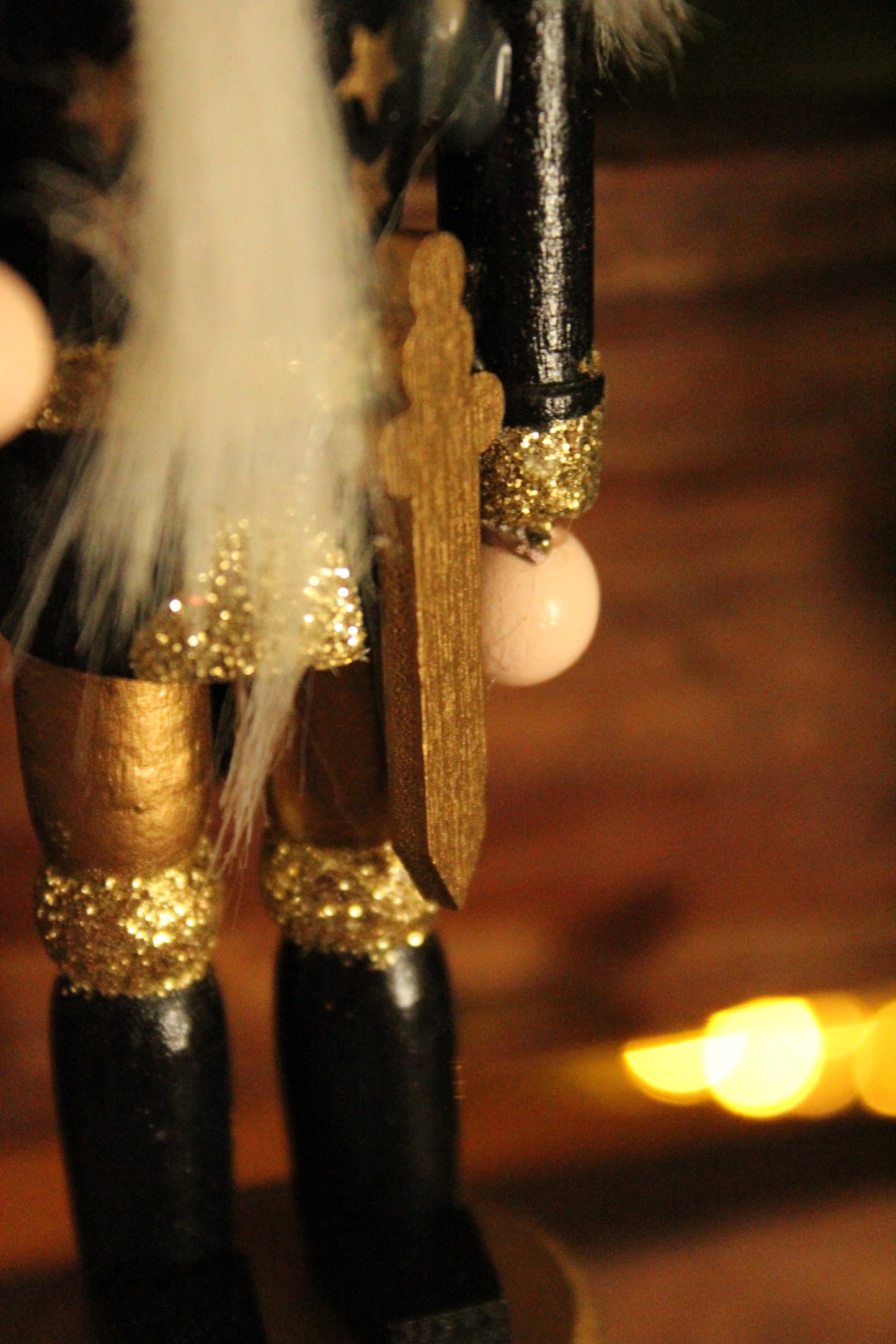 Christmas Nutcracker Ornament - Gold and Black