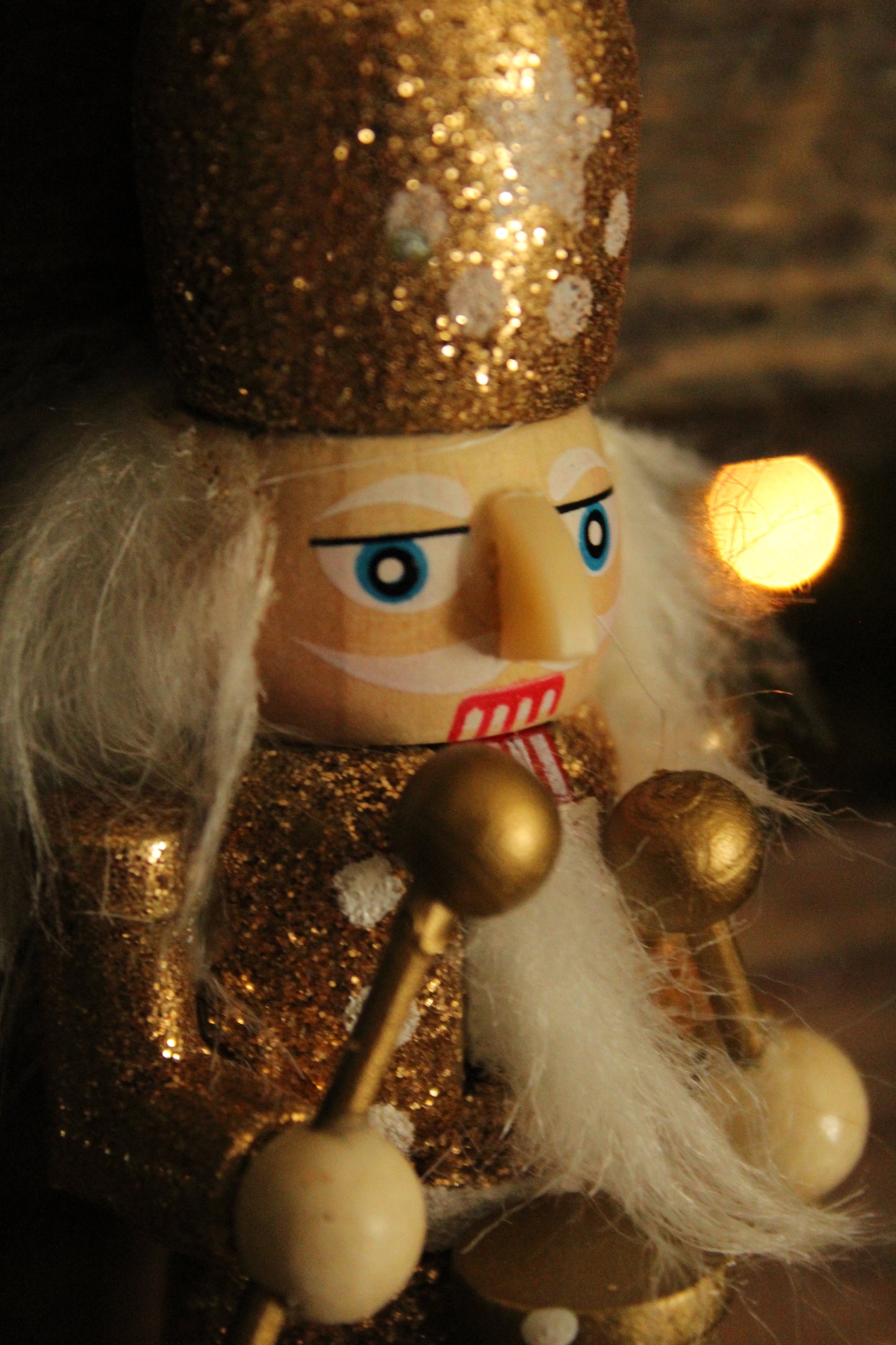 Christmas Nutcracker Ornament - Gold and Silver