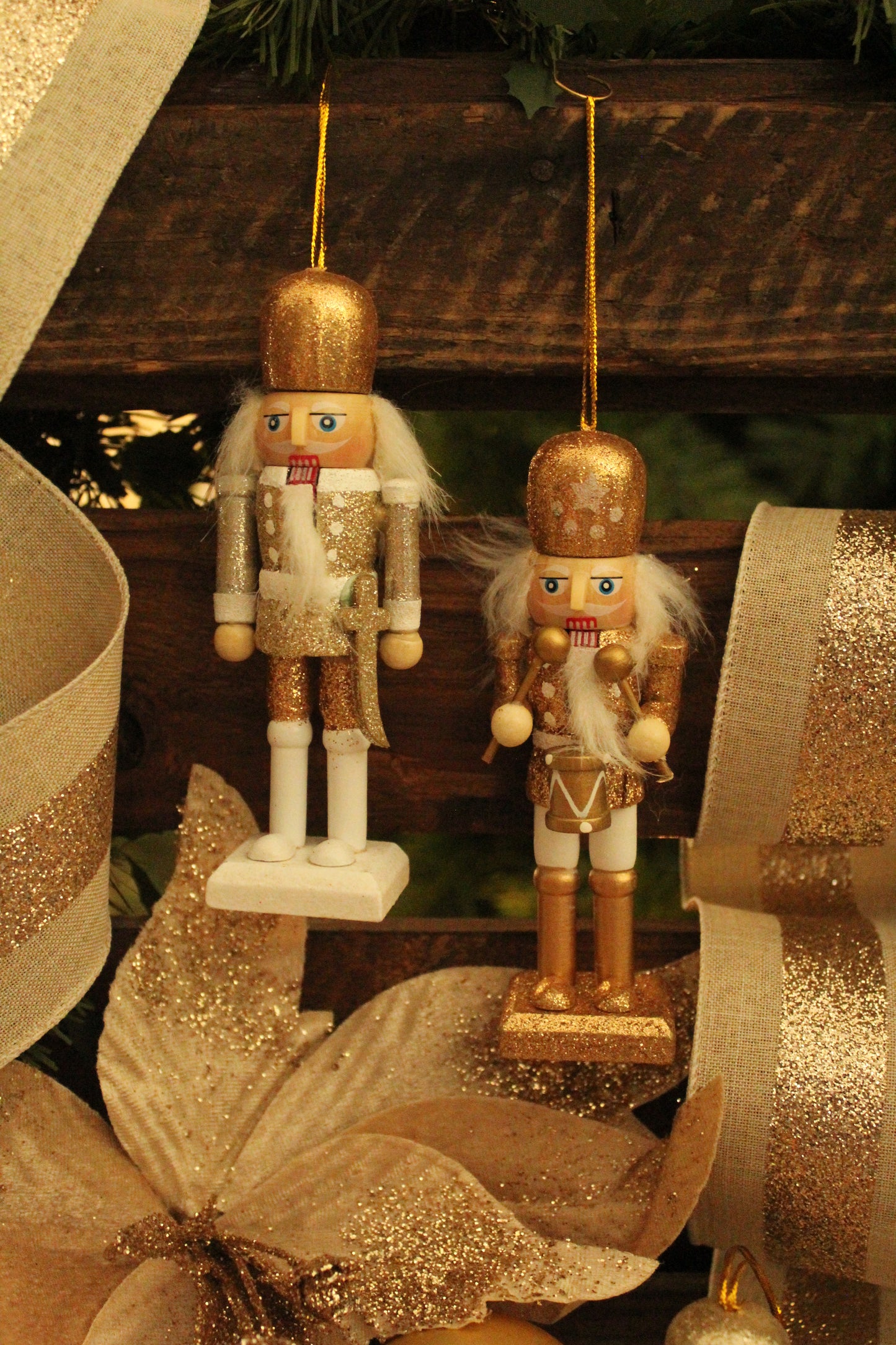 Christmas Nutcracker Ornament - Gold and Silver