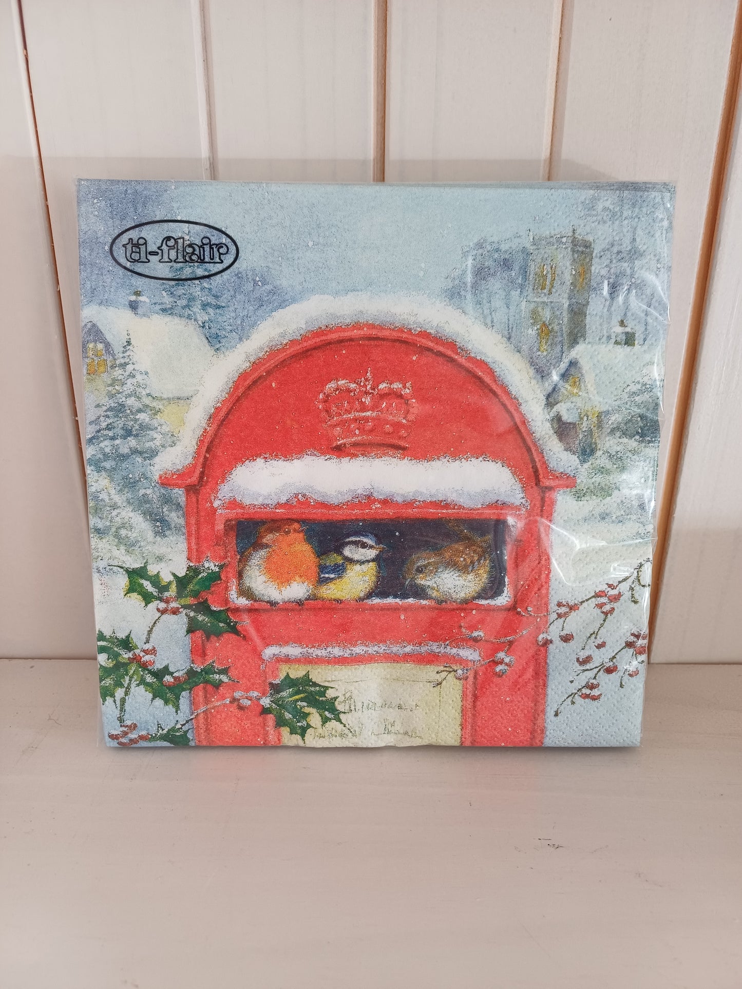 Christmas Serviettes - Red Post box