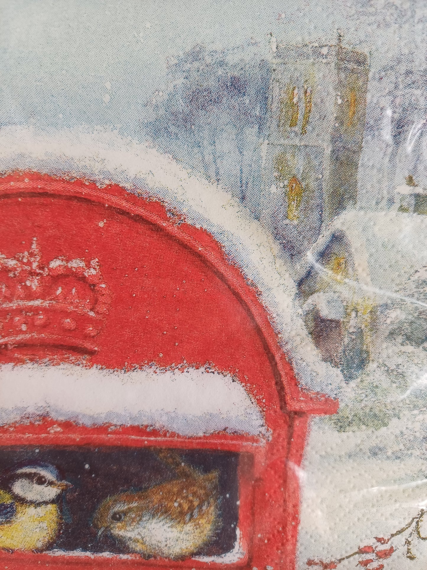 Christmas Serviettes - Red Post box