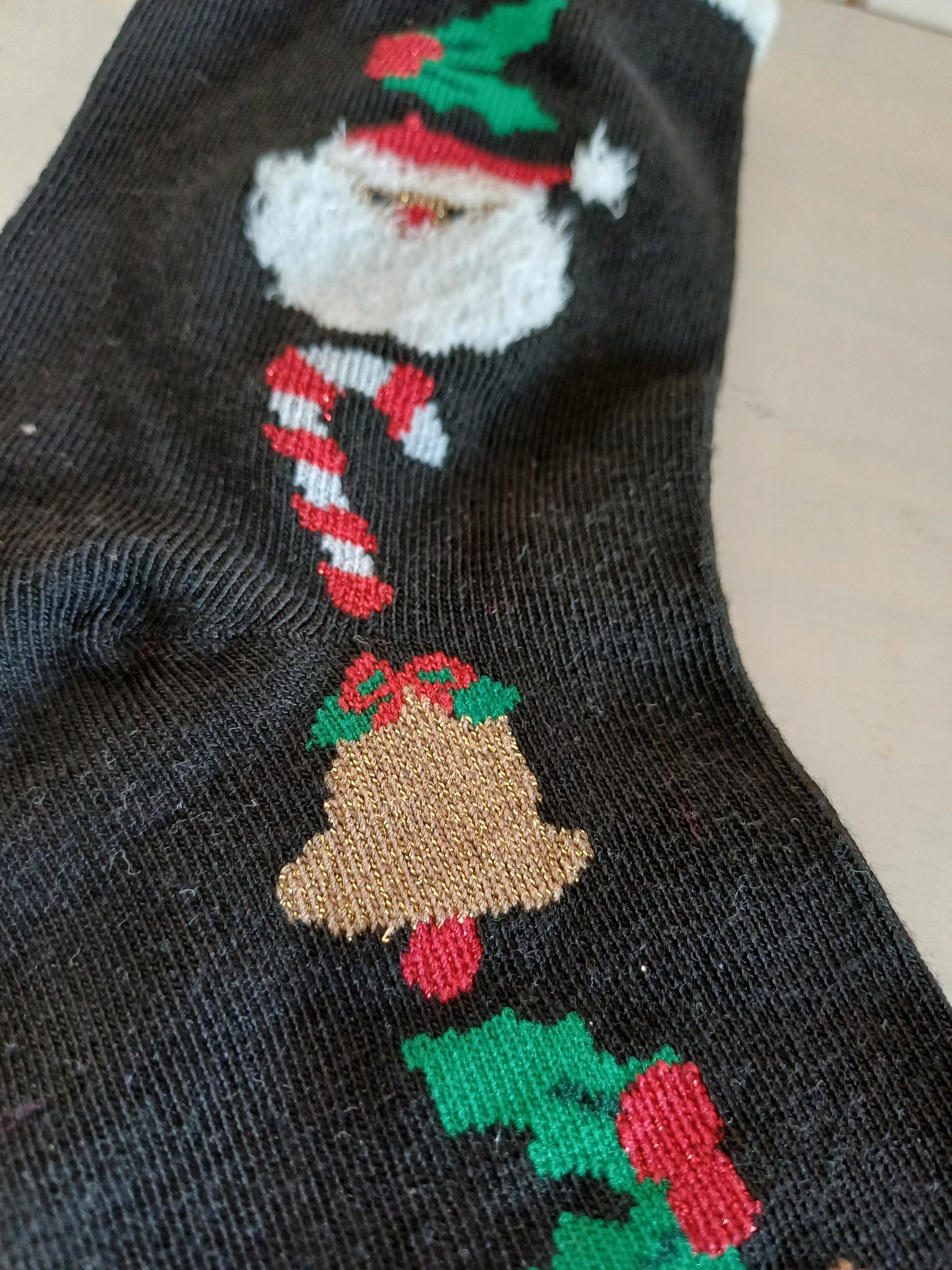 Christmas Socks - Wreath Black (35 - 39)