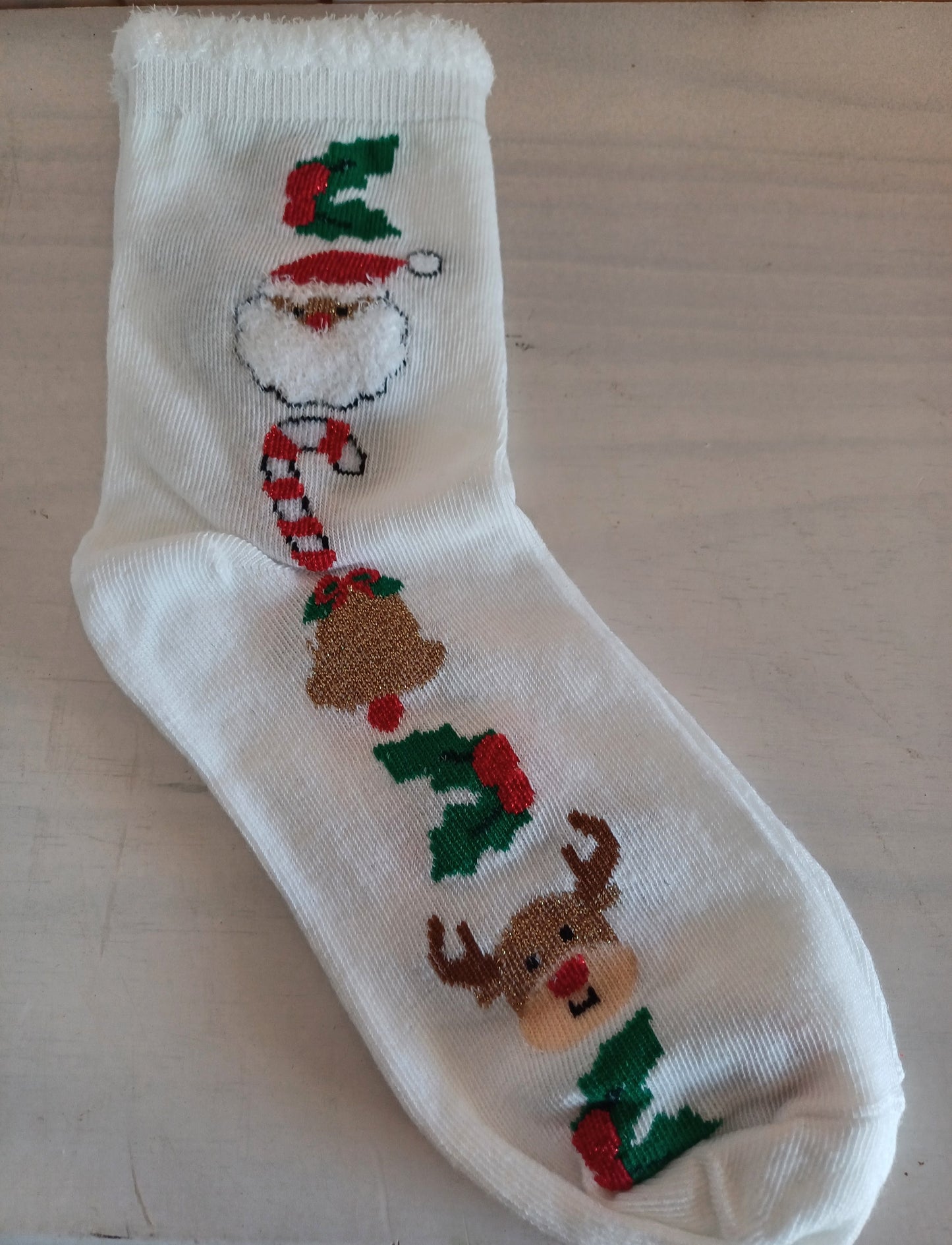 Christmas Socks - Wreath White (35 - 39)