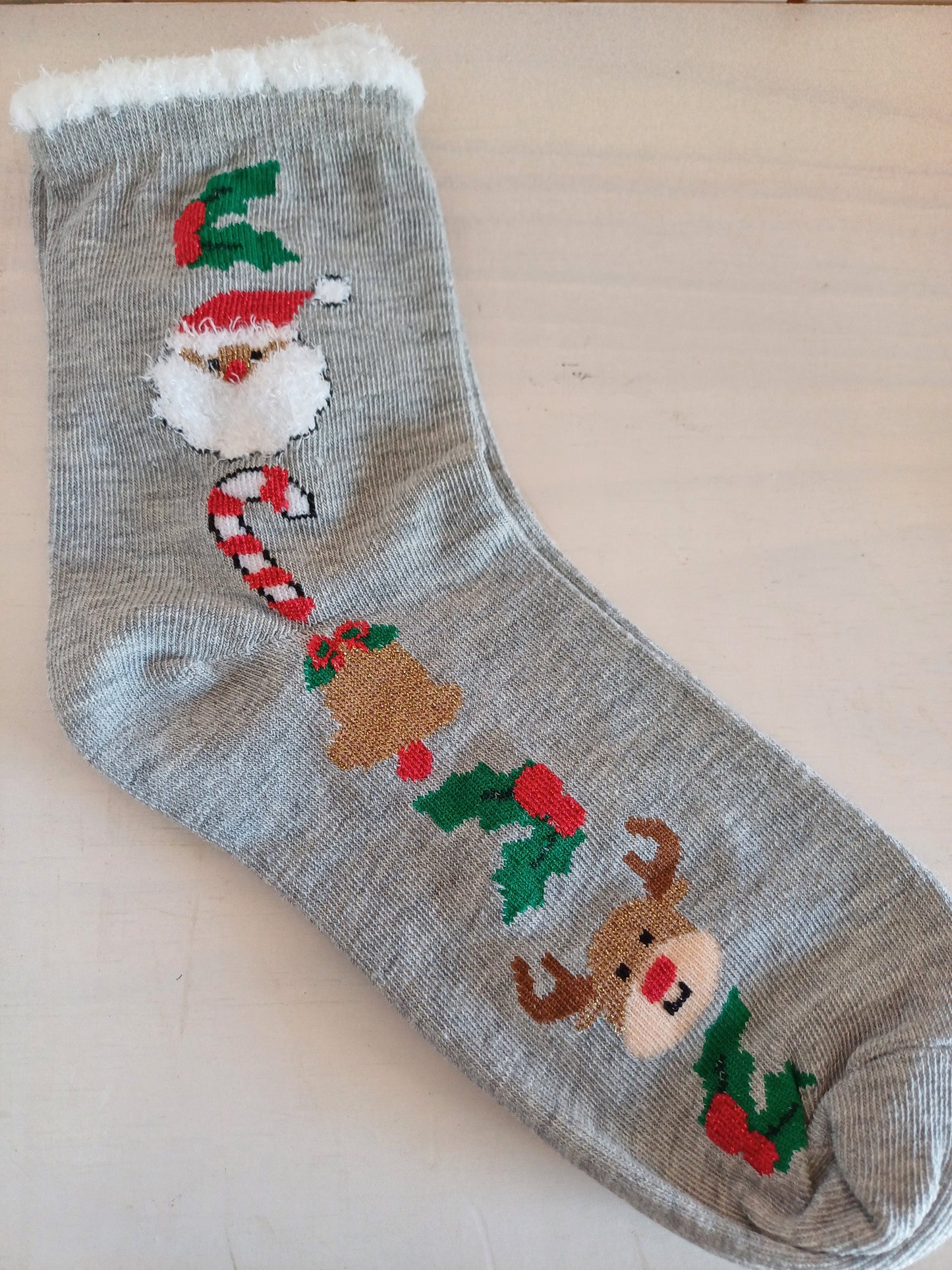 Christmas Socks - Wreath Grey (35 - 39)