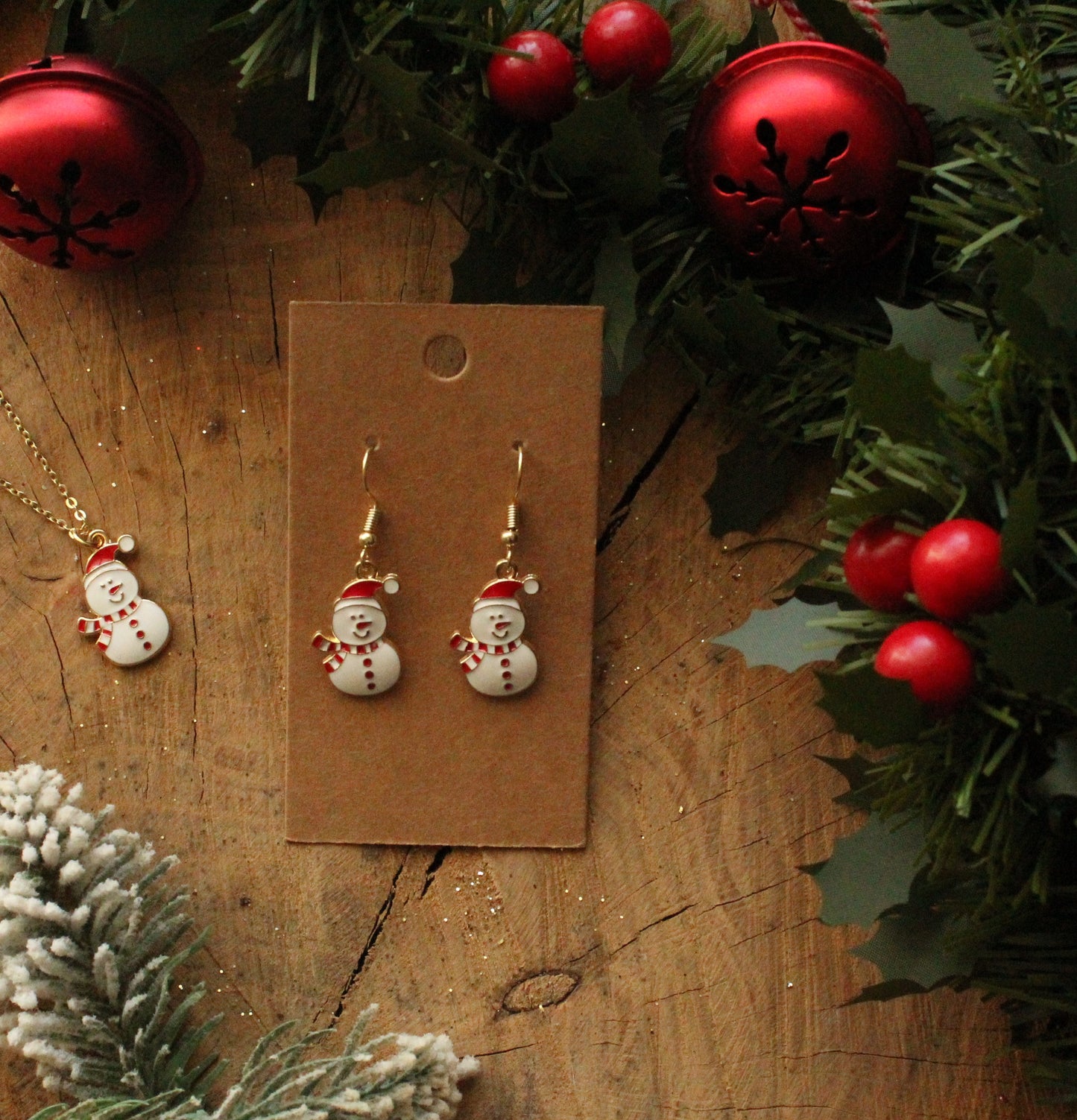 Christmas Earrings - Snowman