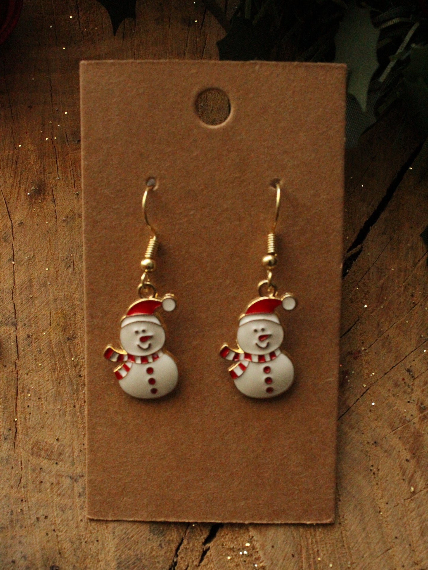 Christmas Earrings - Snowman